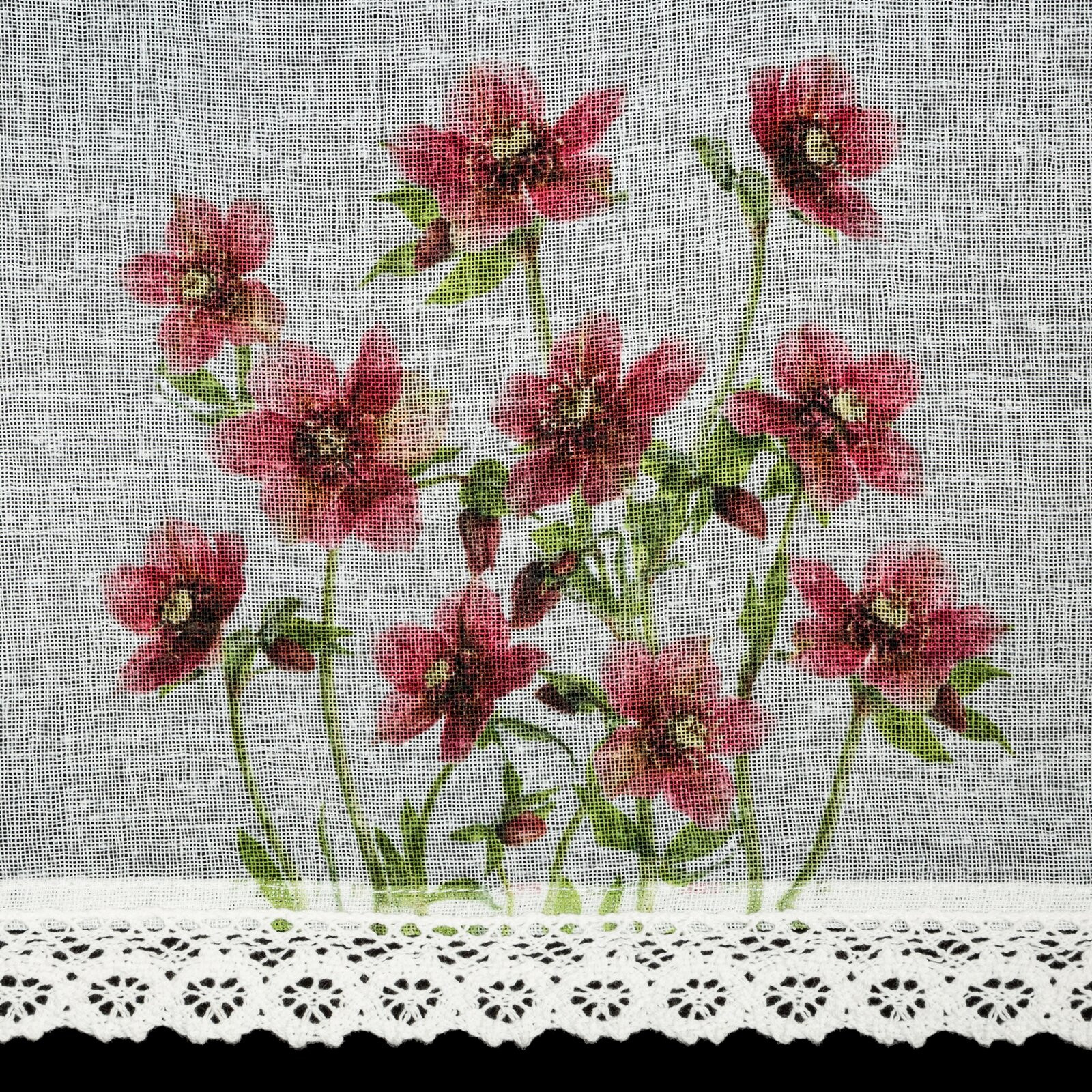 Hotová záclona ISA bordó - s tunelem