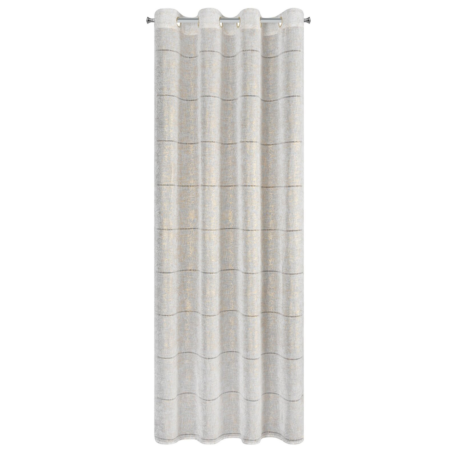 Hotová záclona KATY bílá / zlatá - na průchodkách