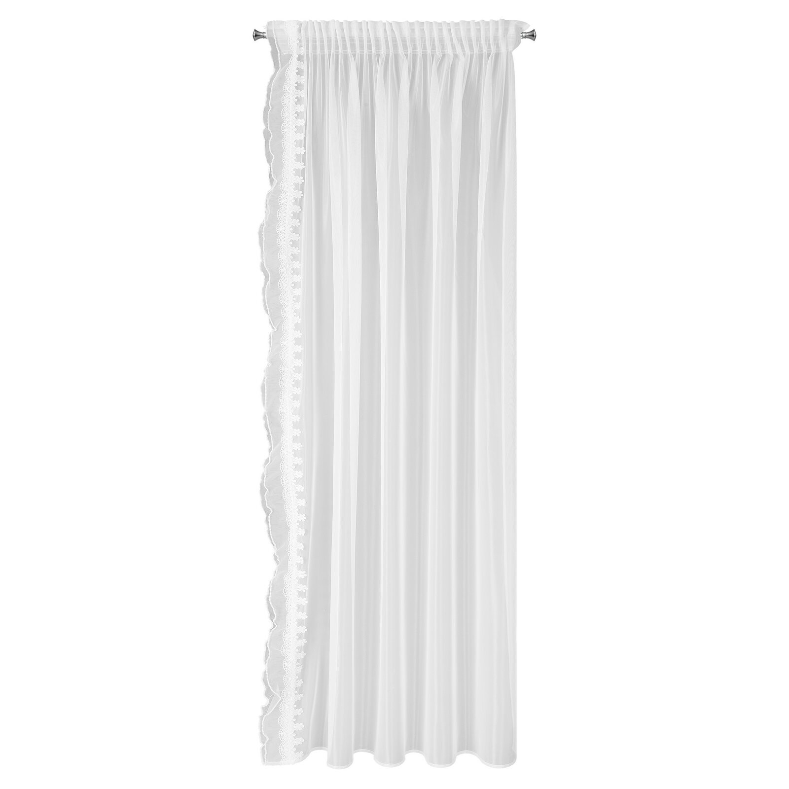 Hotová záclona LARISA bílá - na pásce