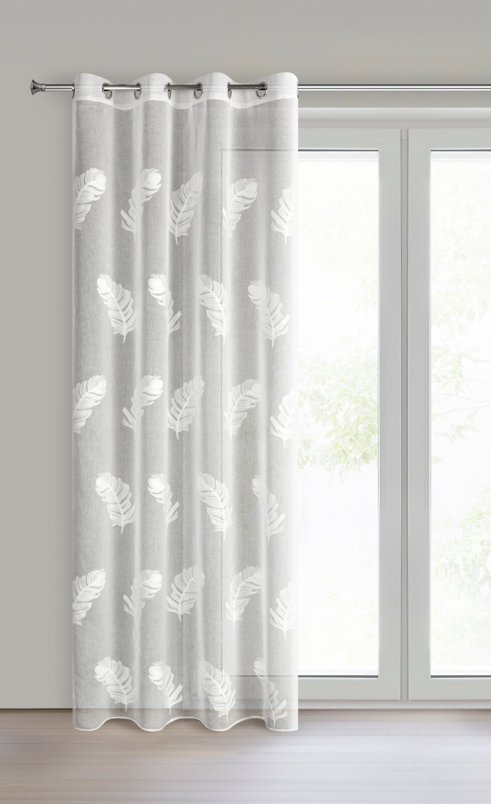 Hotová záclona LIRENA K bílá - na průchodkách