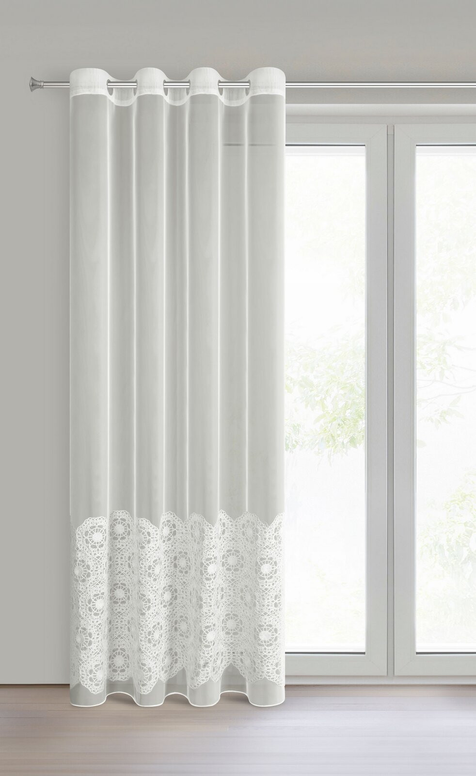 Hotová záclona LIZA naturální - na průchodkách