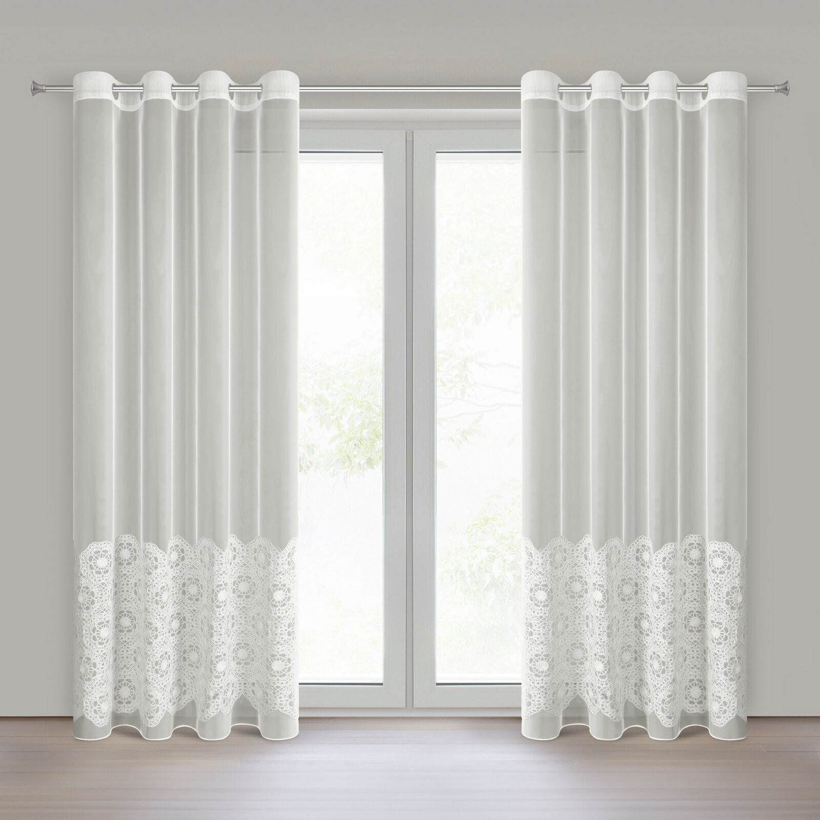 Hotová záclona LIZA naturální - na průchodkách