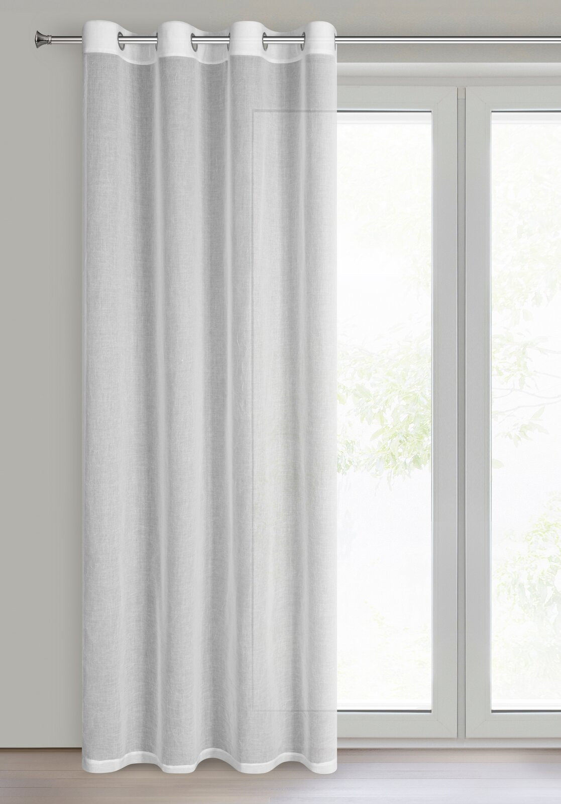 Hotová záclona MARINA bílá - na průchodkách