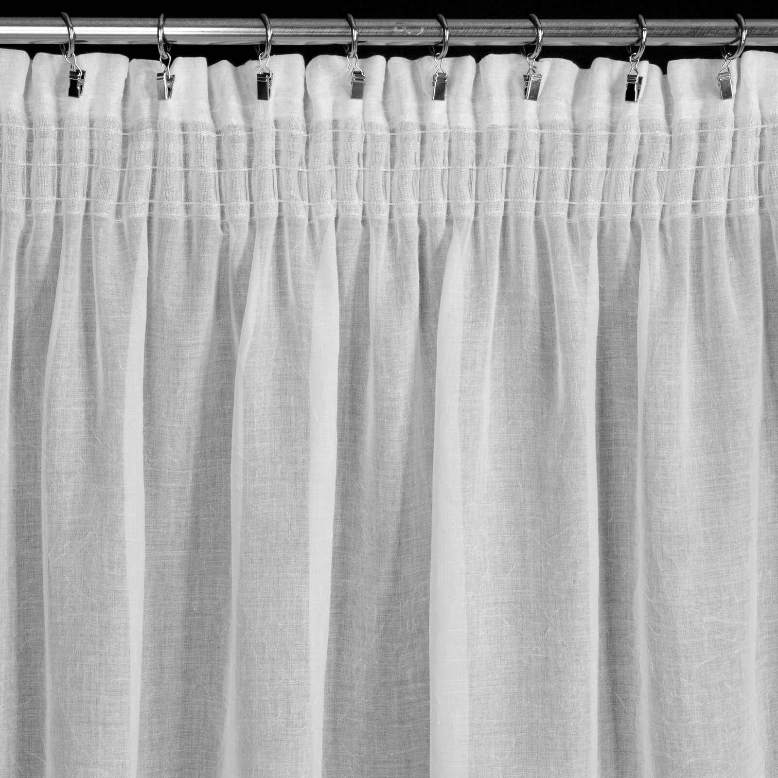 Hotová záclona MARINA bílá - na pásce