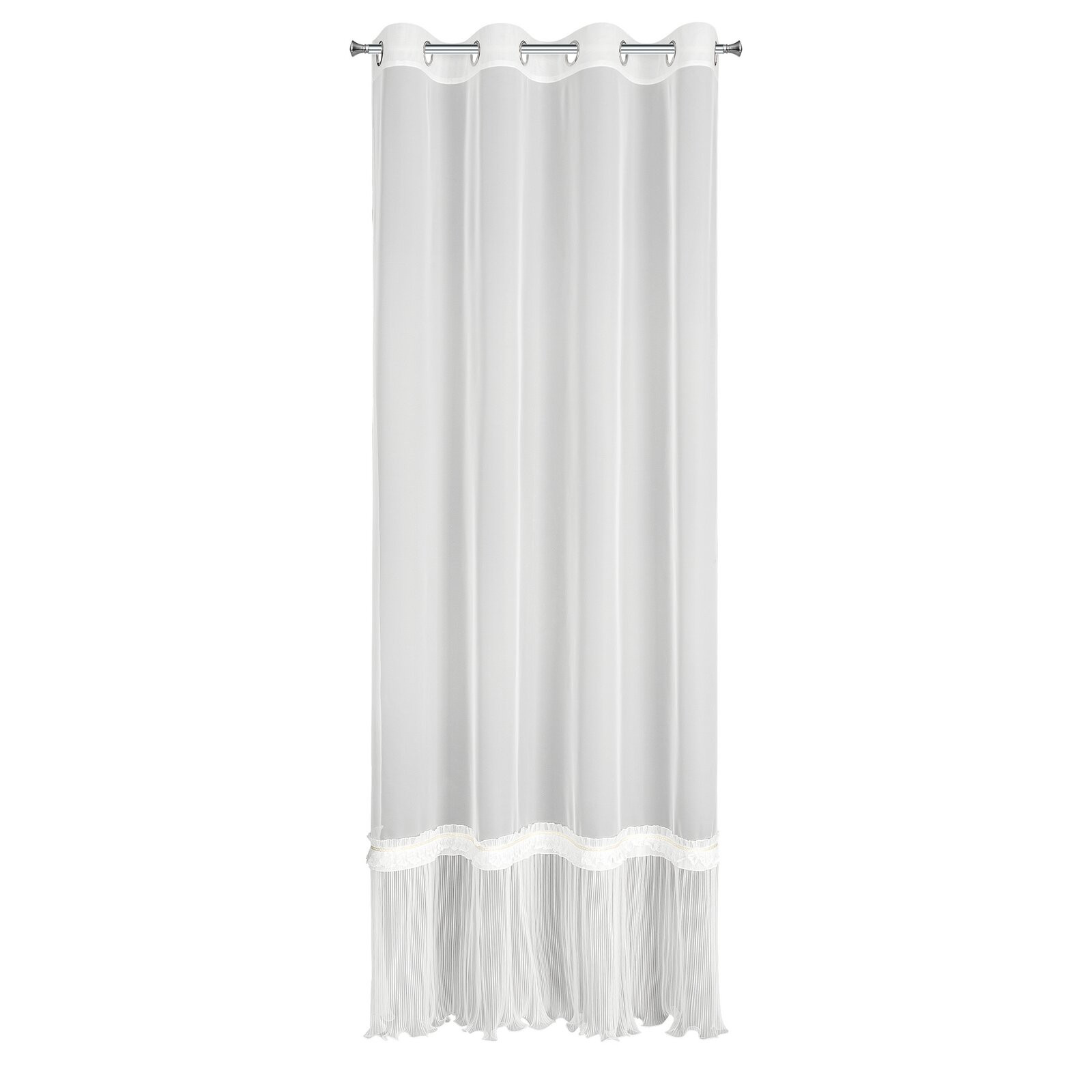 Hotová záclona MEGAN bílá - na průchodkách