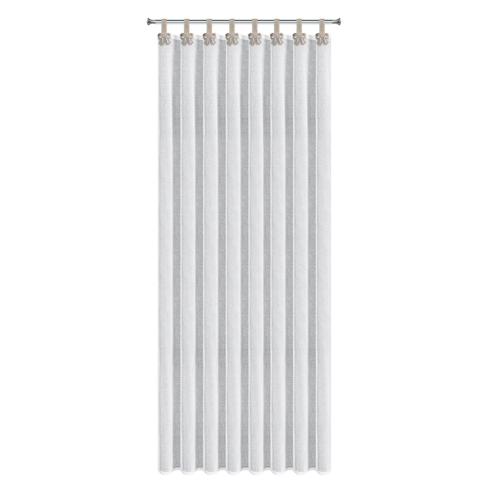 Hotová záclona MELISA bílá / béžová - na průchodkách