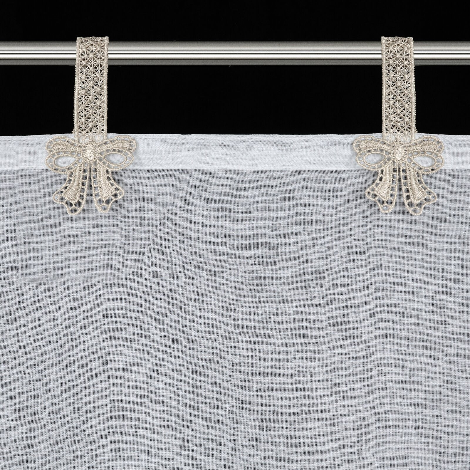 Hotová záclona MELISA bílá / béžová - na průchodkách