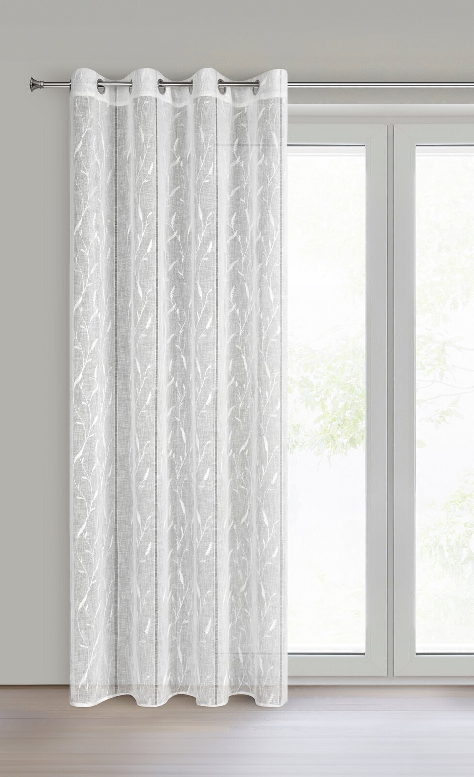 Hotová záclona MELODY B bílá - na průchodkách