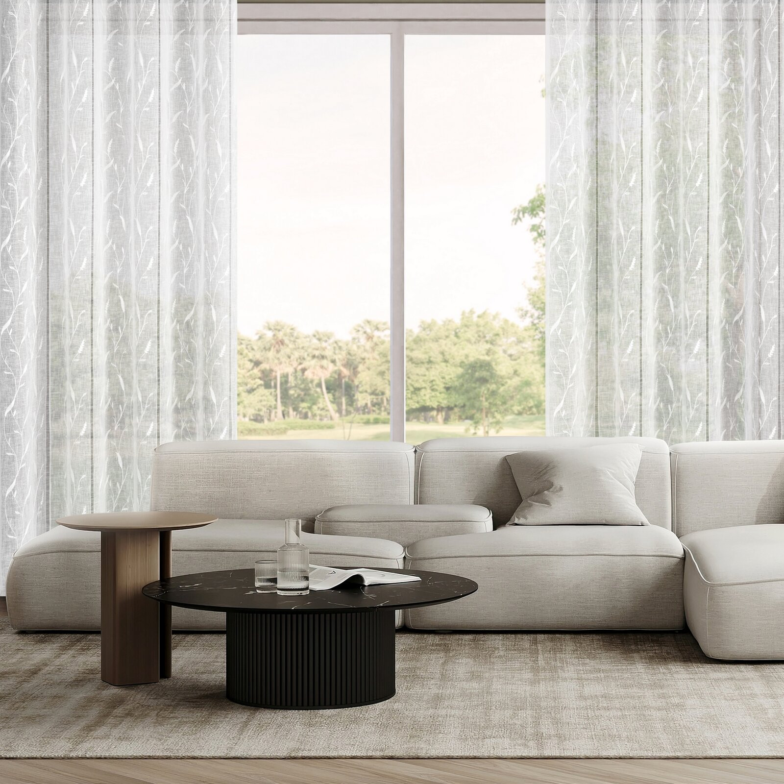 Hotová záclona MELODY B bílá - na průchodkách