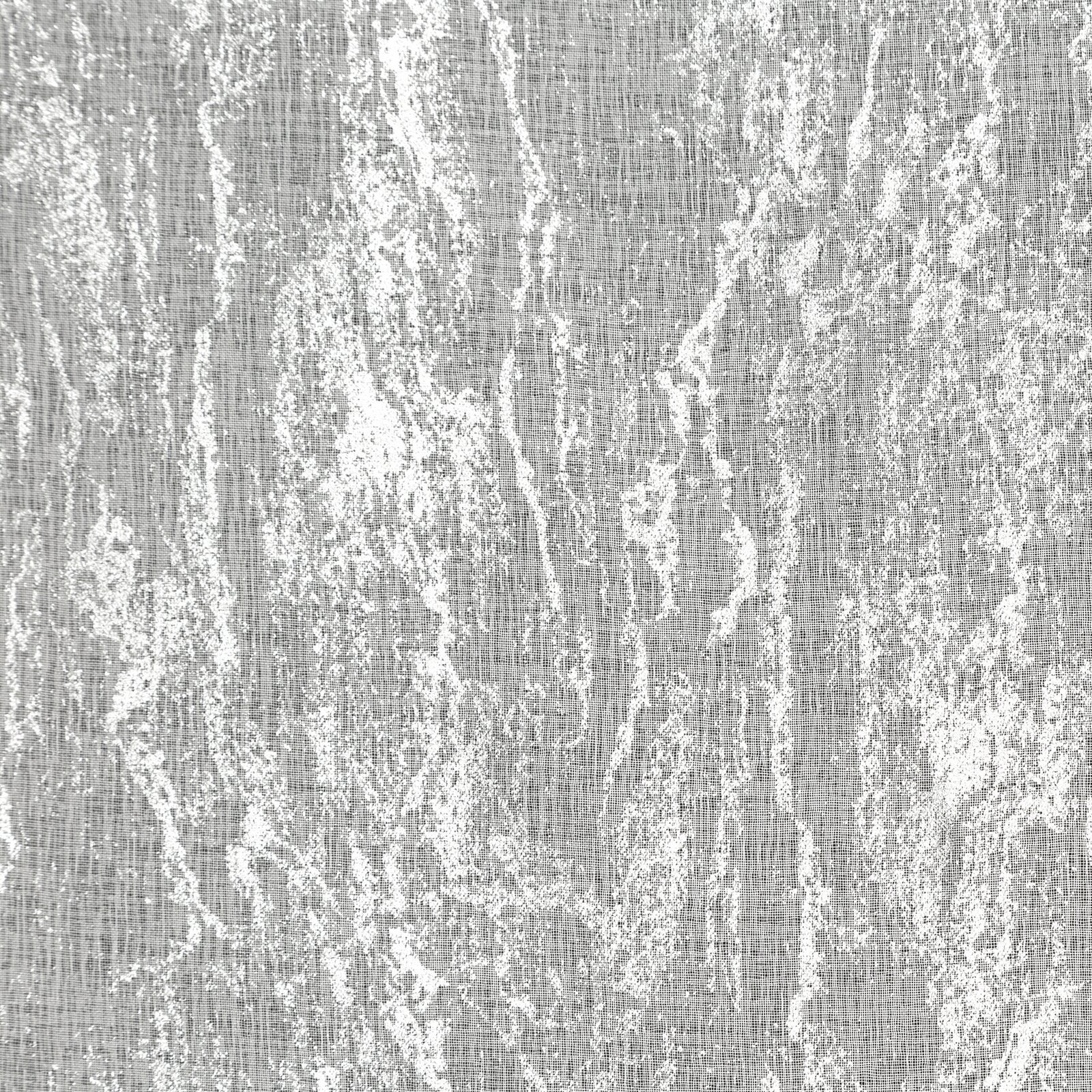 Hotová záclona MIA bílá / stříbrná - na pásce