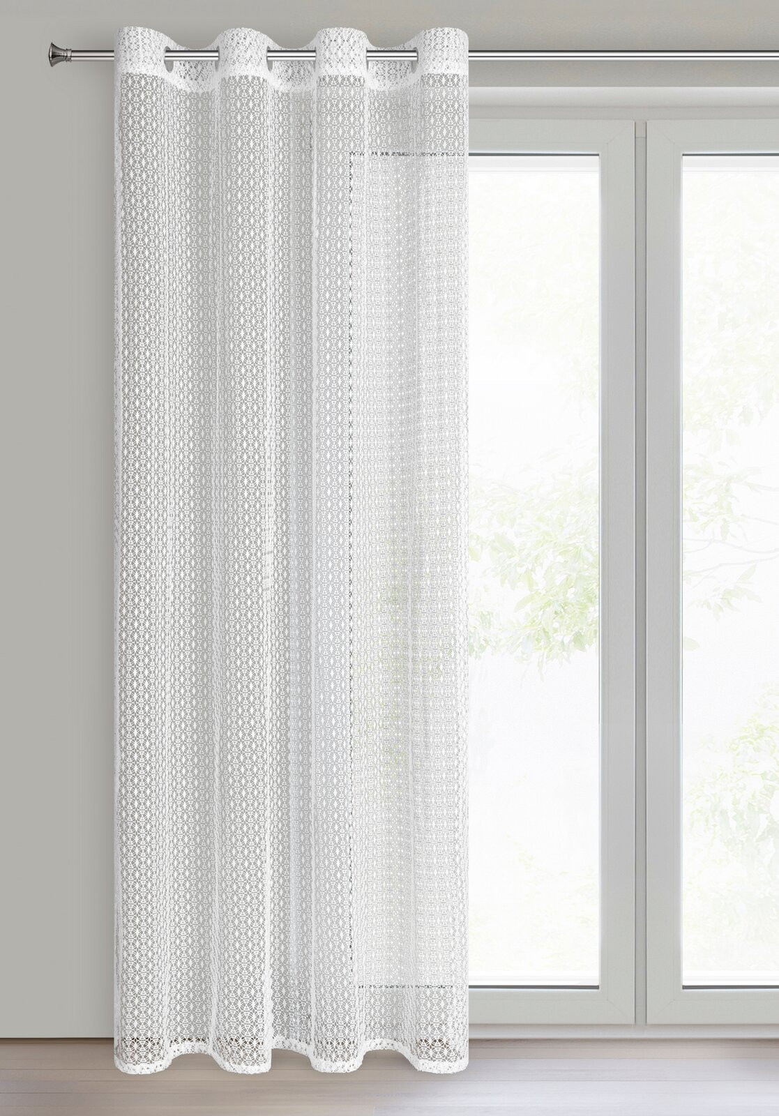 Hotová záclona MIRELLA bílá - na průchodkách