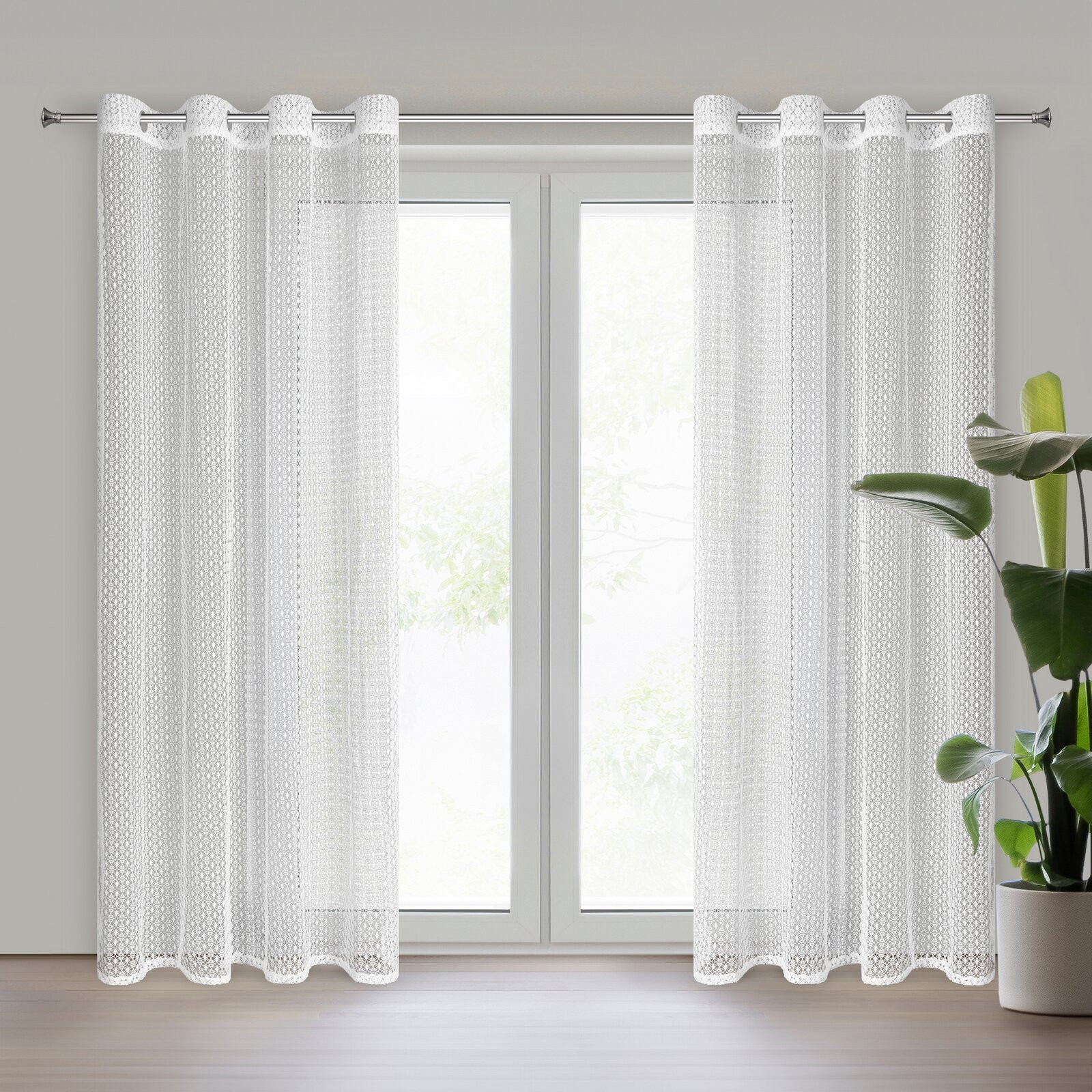 Hotová záclona MIRELLA bílá - na průchodkách