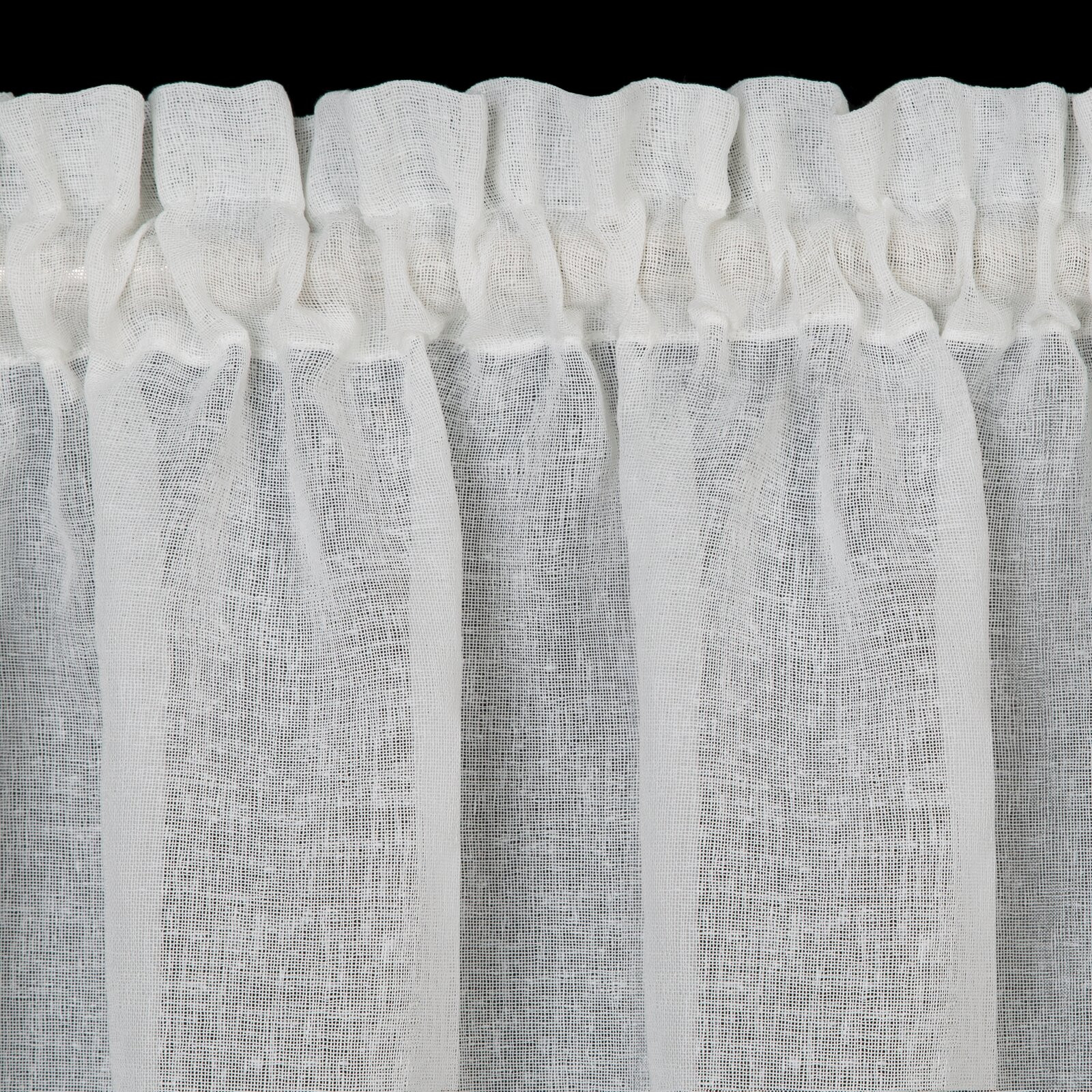 Hotová záclona NATI bílá / červená - s tunelem