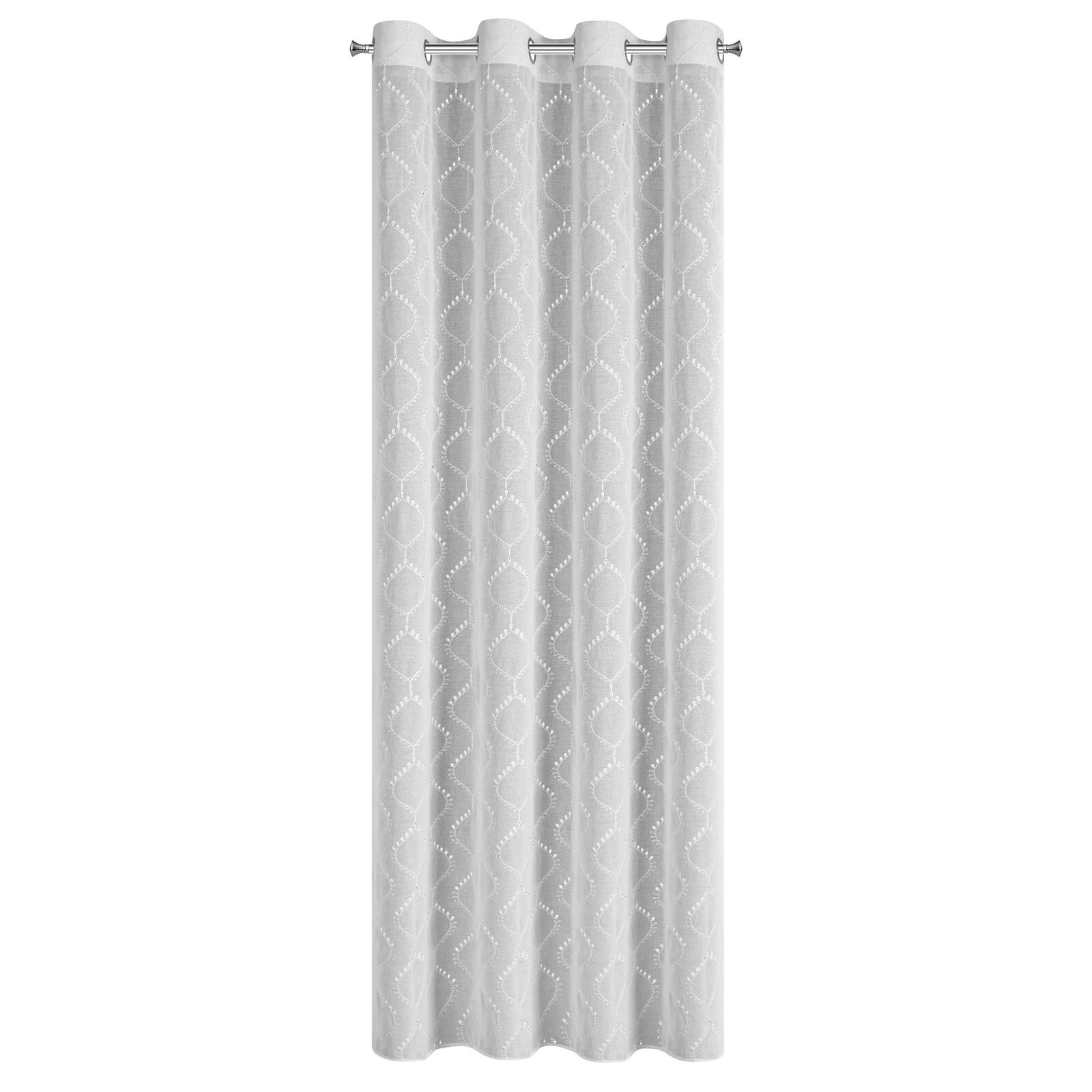 Hotová záclona RAYA bílá - na průchodkách