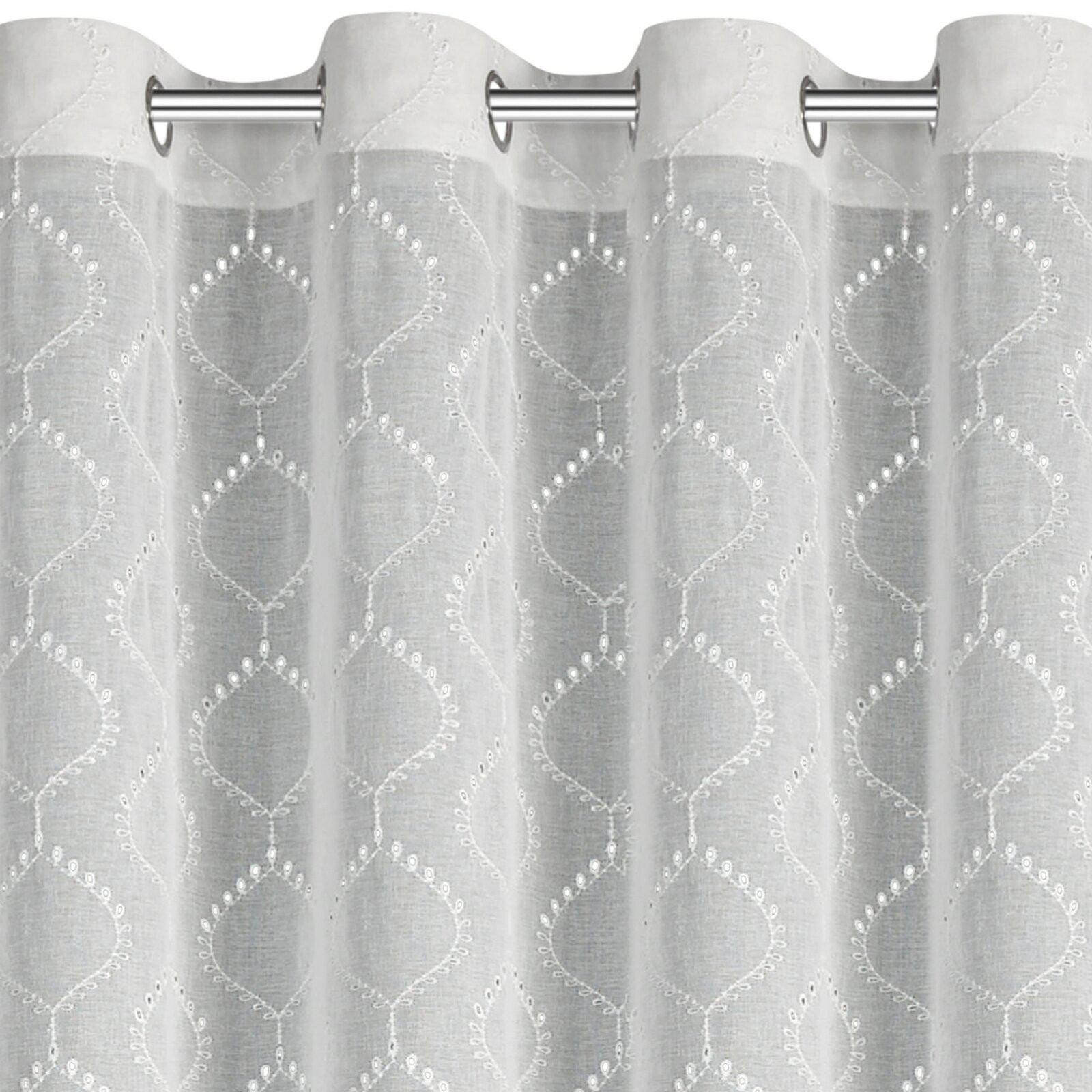 Hotová záclona RAYA bílá - na průchodkách