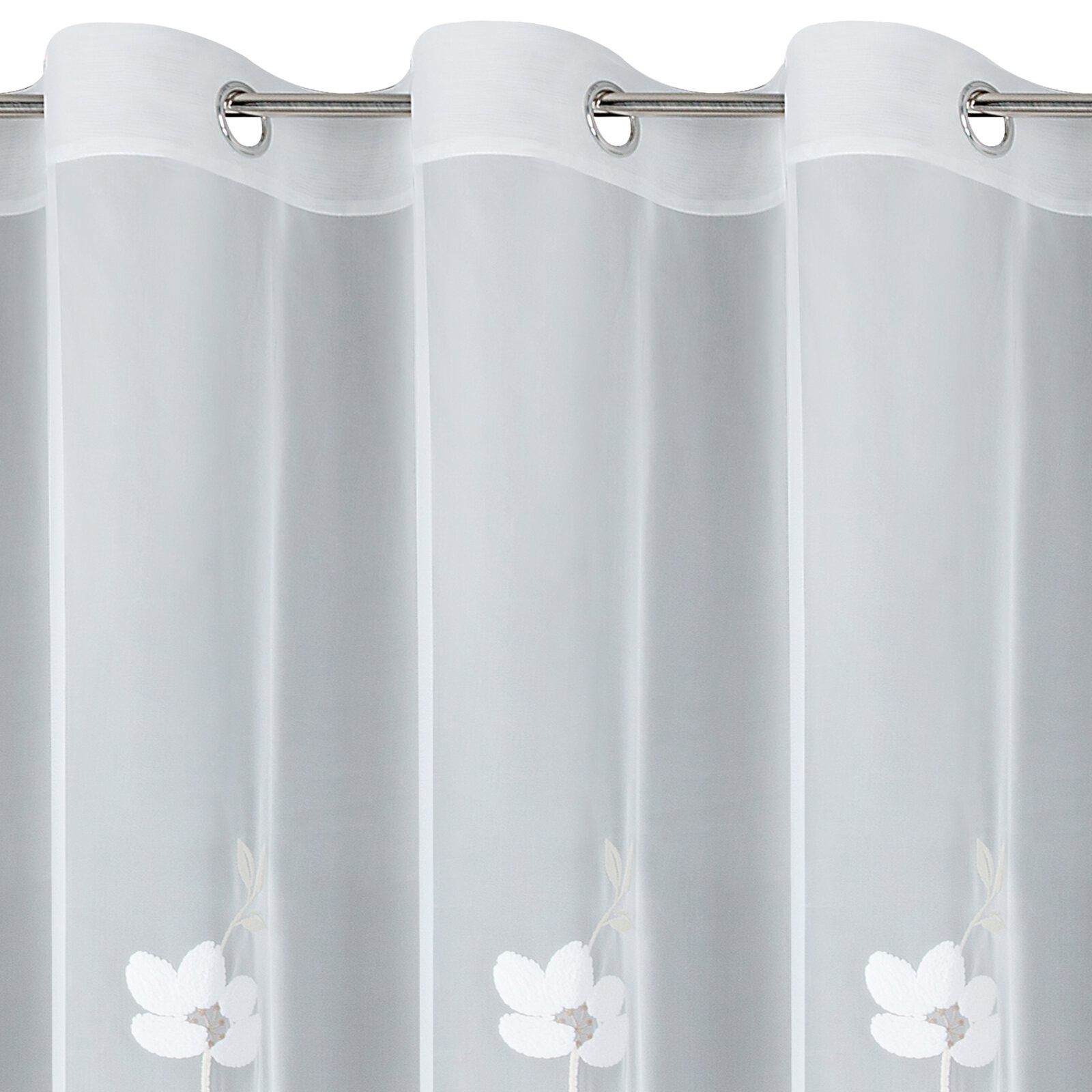 Hotová záclona SANDI bílá - na průchodkách