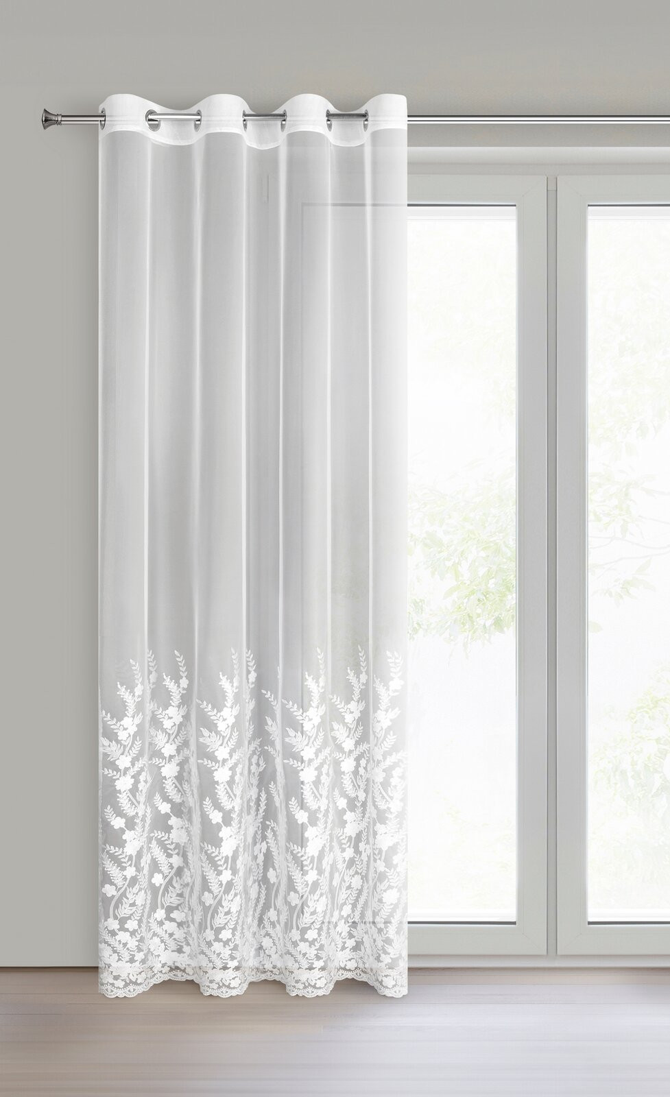 Hotová záclona TALINA bílá - na průchodkách