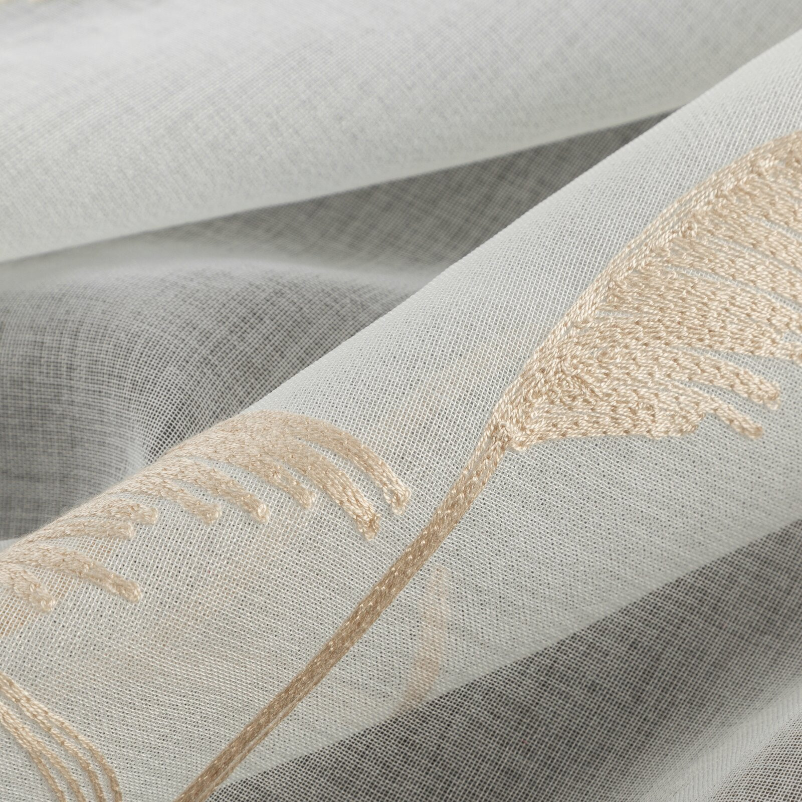 Hotová záclona TASHA bílá / béžová - na průchodkách