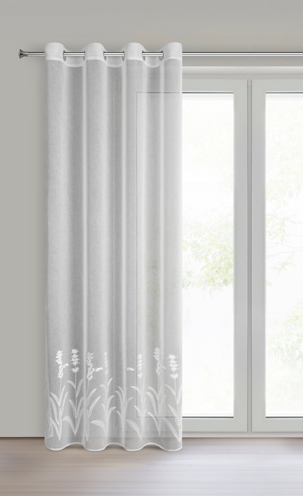 Hotová záclona TONYA B bílá - na průchodkách