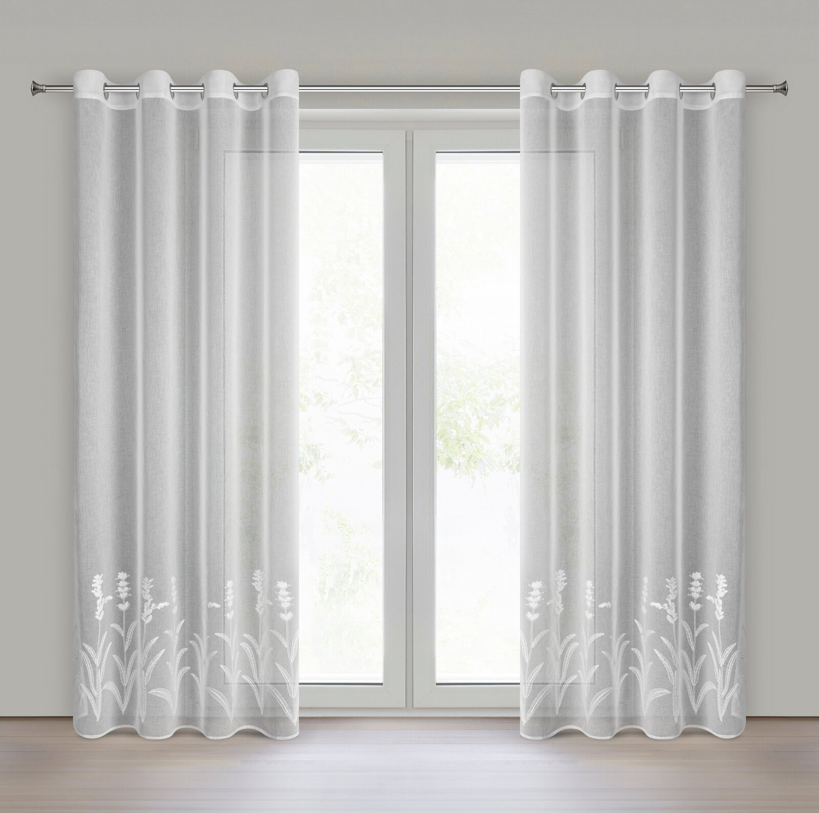 Hotová záclona TONYA B bílá - na průchodkách