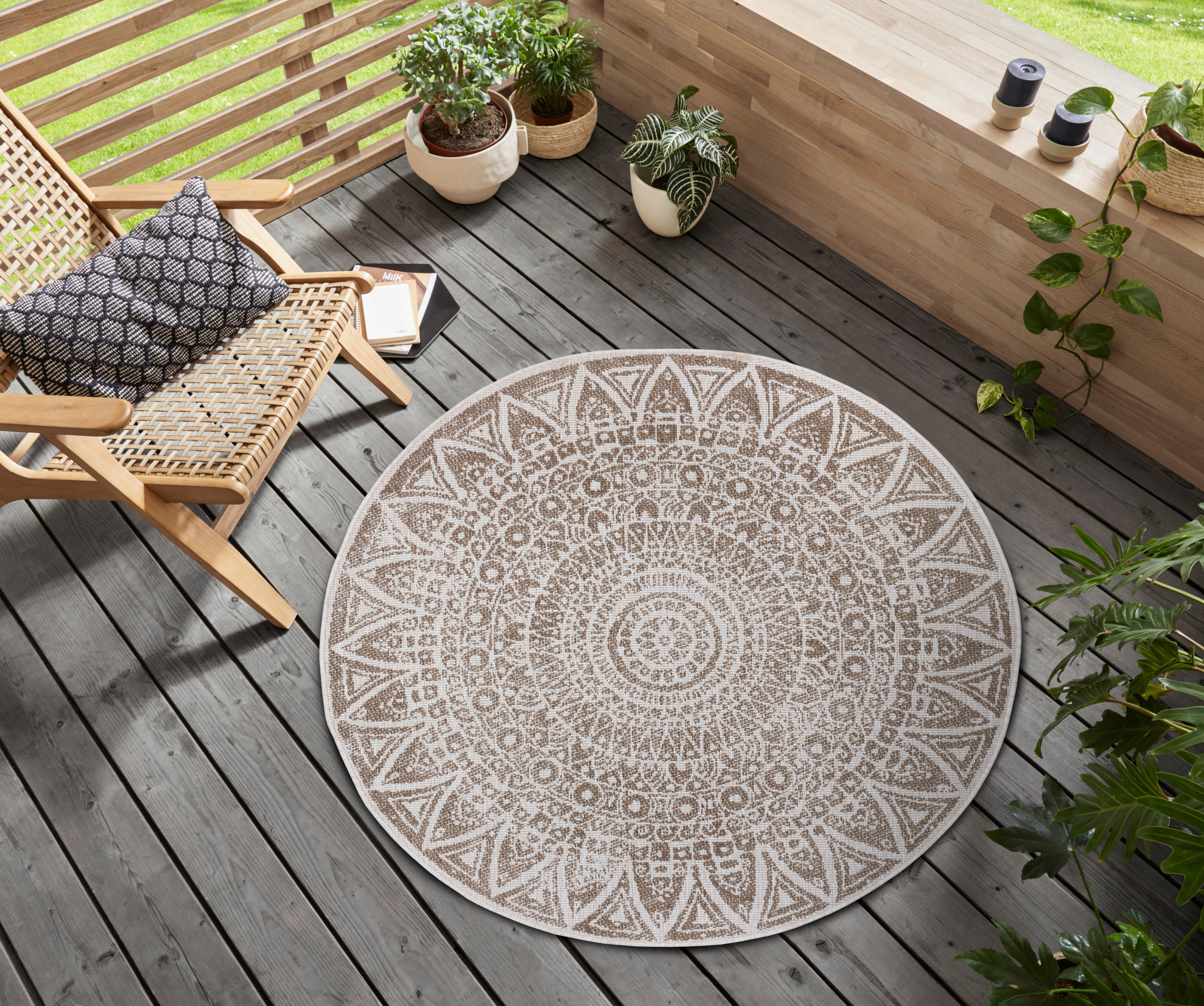 Oboustranný koberec Hanse Home Nora Lilja linen kruh