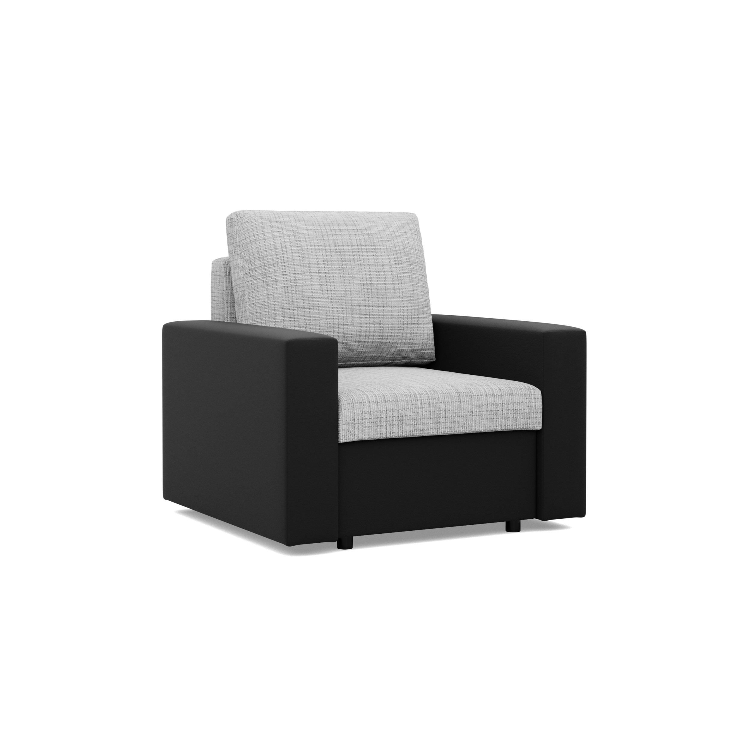 Křeslo LUNA šedé / černé