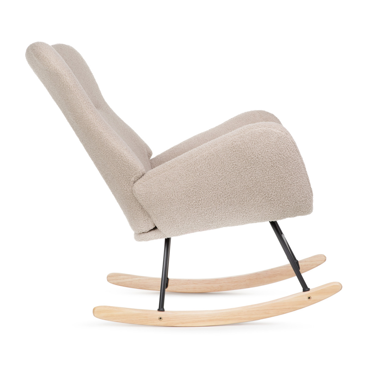 Houpací křeslo LUNNIE béžové TEDDY BOUCLÉ 856766