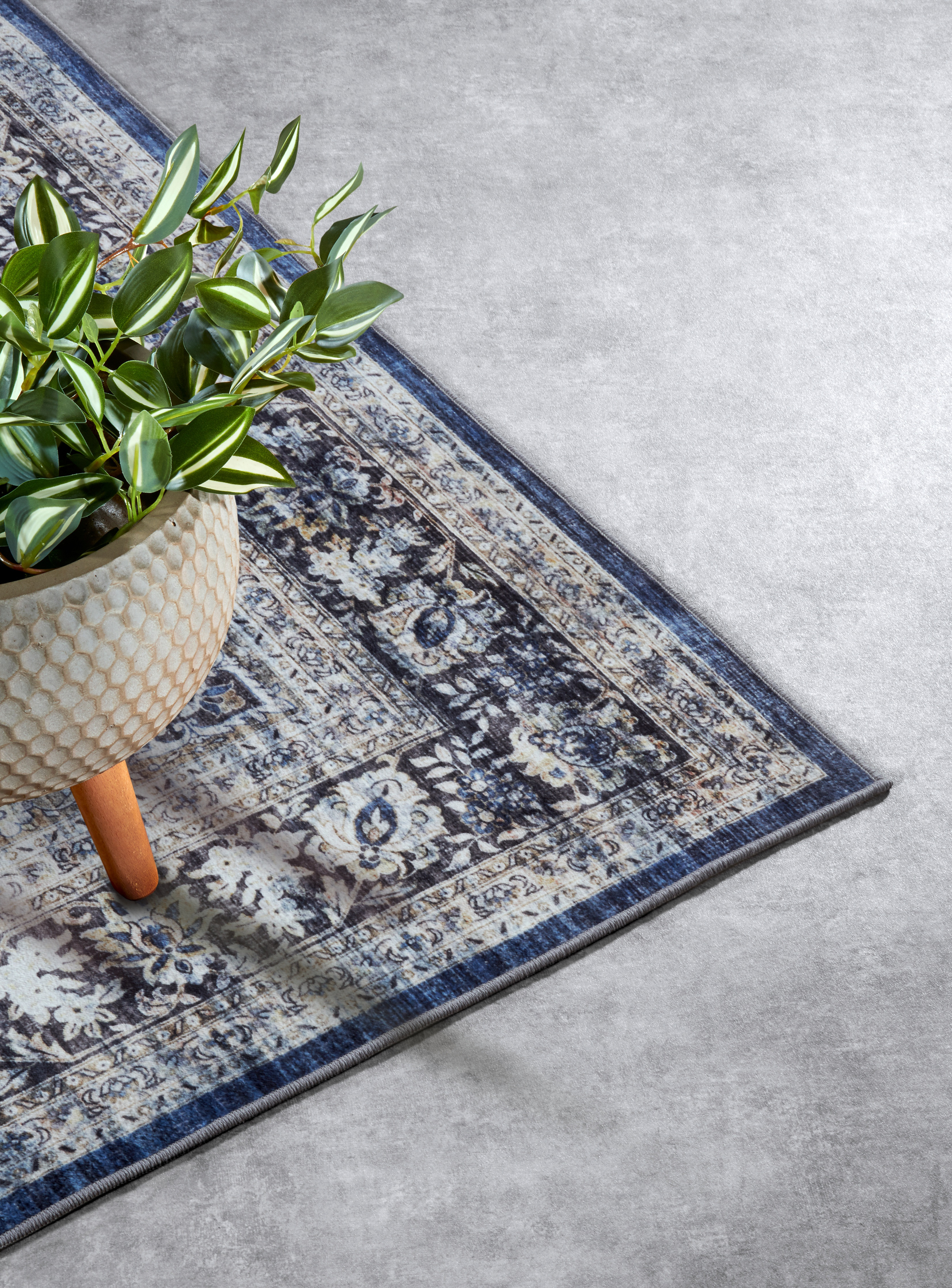 Koberec Hanse Home Asya Aurora tmavomodrý / krémový