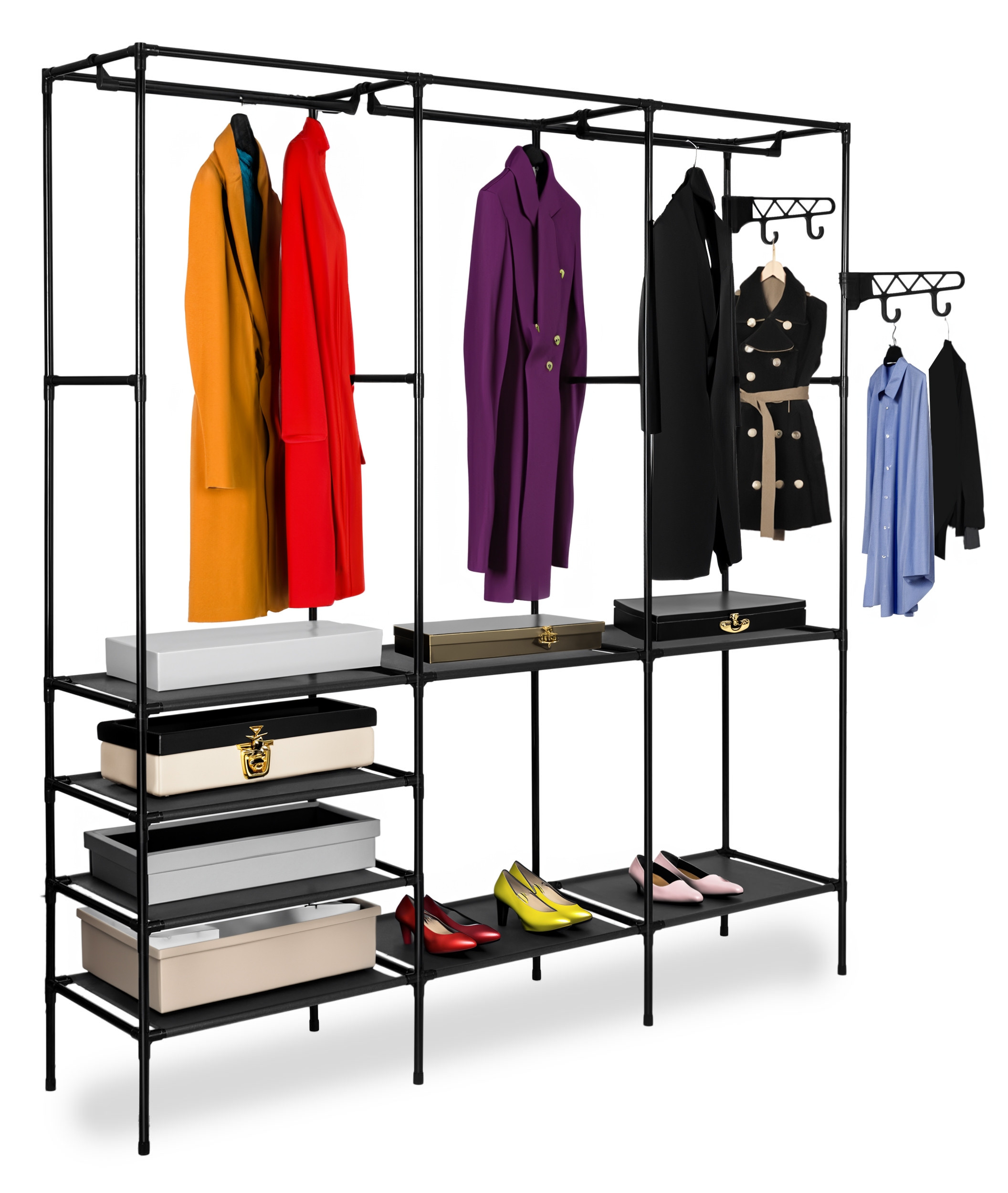 Šatní skříň SYNTIA černá