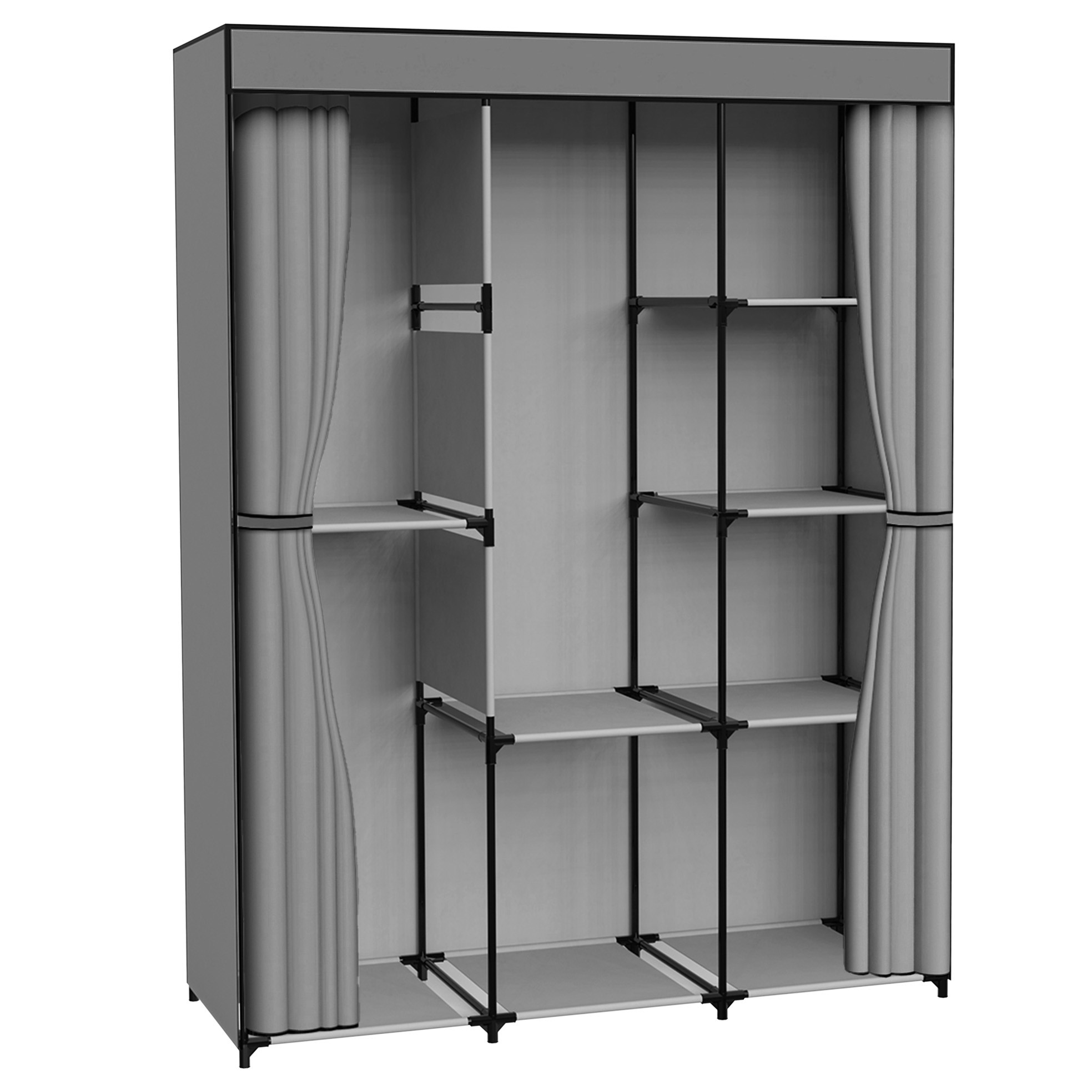 Šatní skříň CELINA antracitová / černá