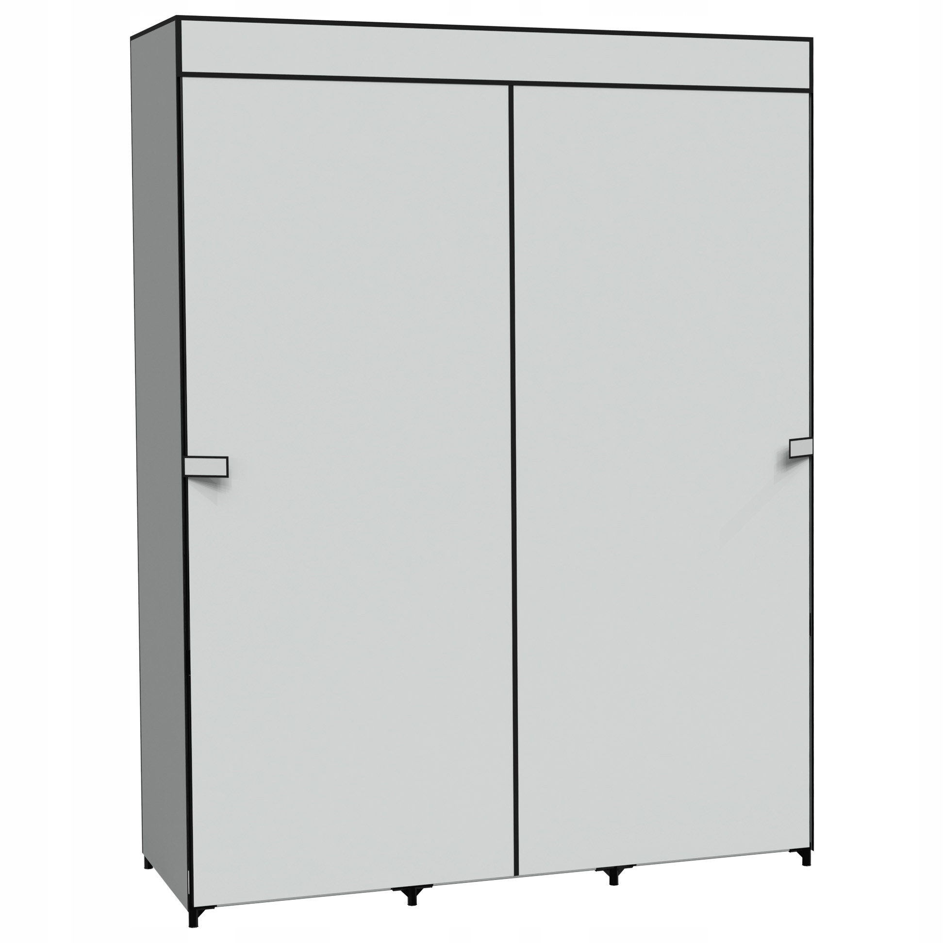Šatní skříň CELINA šedá / černá