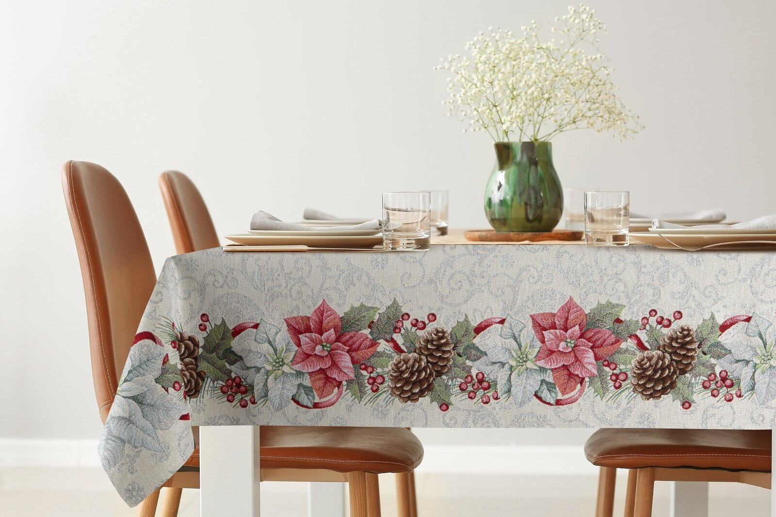 Ubrus GOB 1198 stříbrný / červený