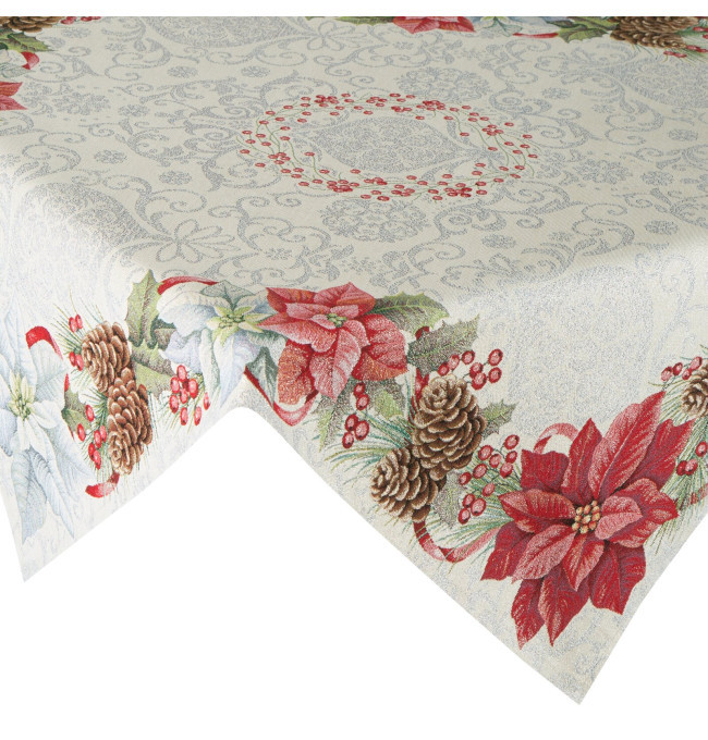 Ubrus GOB 1198 stříbrný / červený