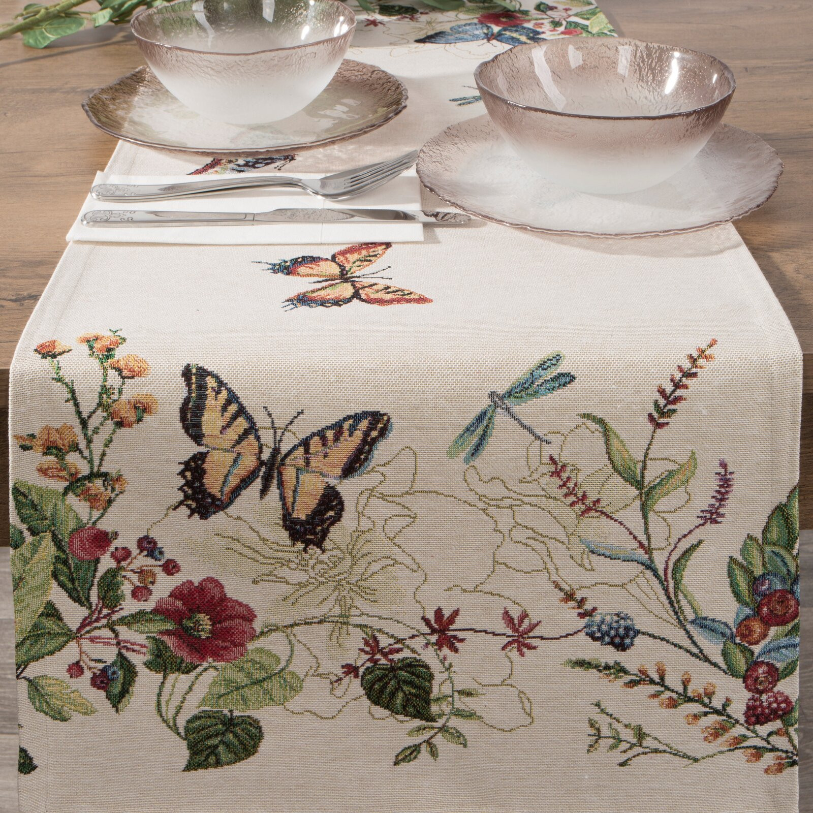 Ubrus GOB SPRING naturální / červený