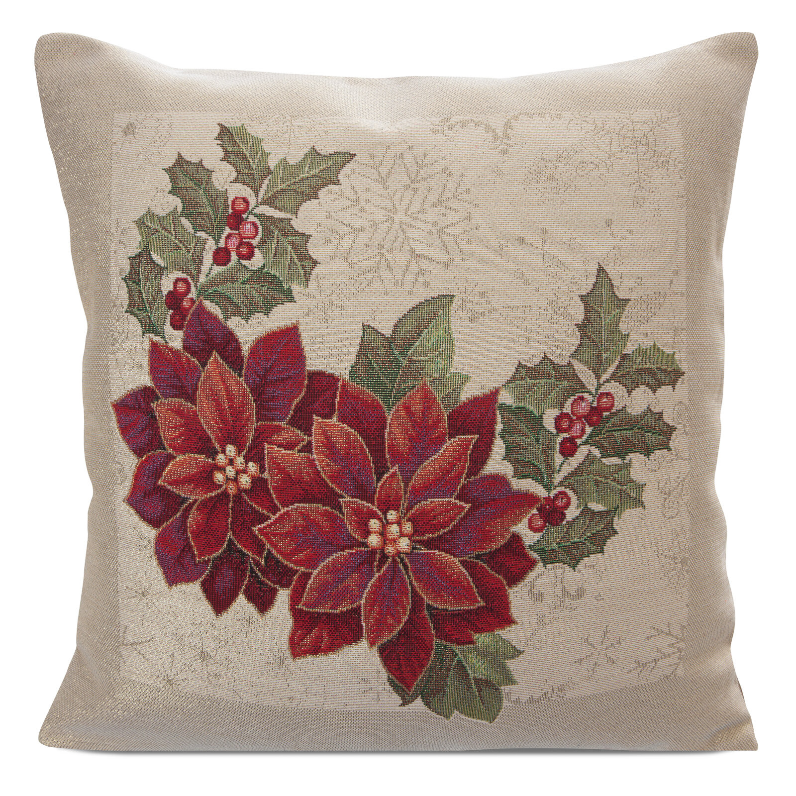 Povlak na polštář CHRISTMAS GOB 1271 naturální / červený