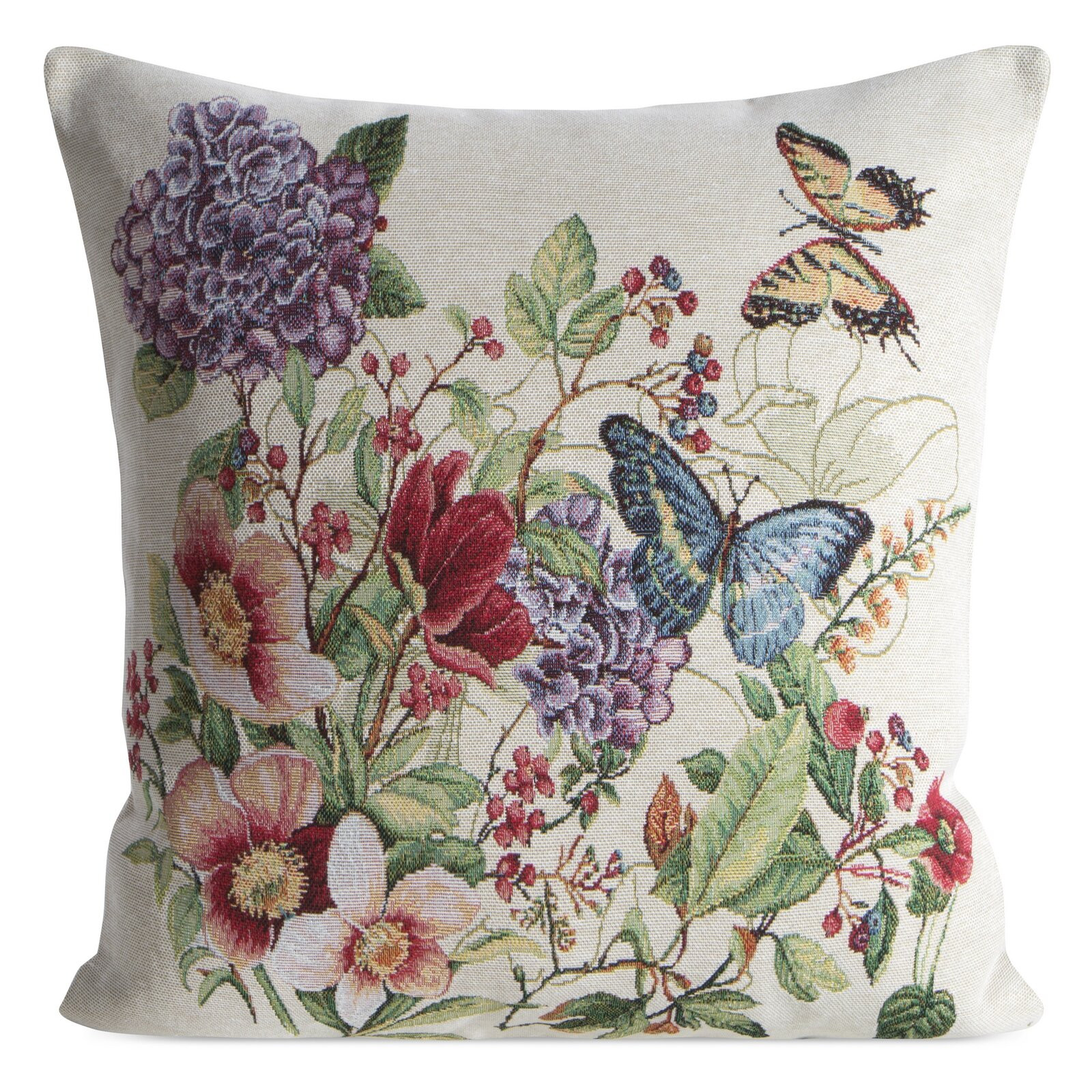 Povlak na polštář GOB SPRING 2 naturální / červená