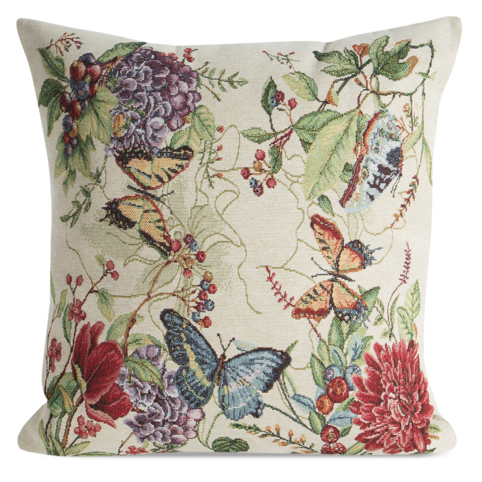 Povlak na polštář SPRING 3 naturální / červený