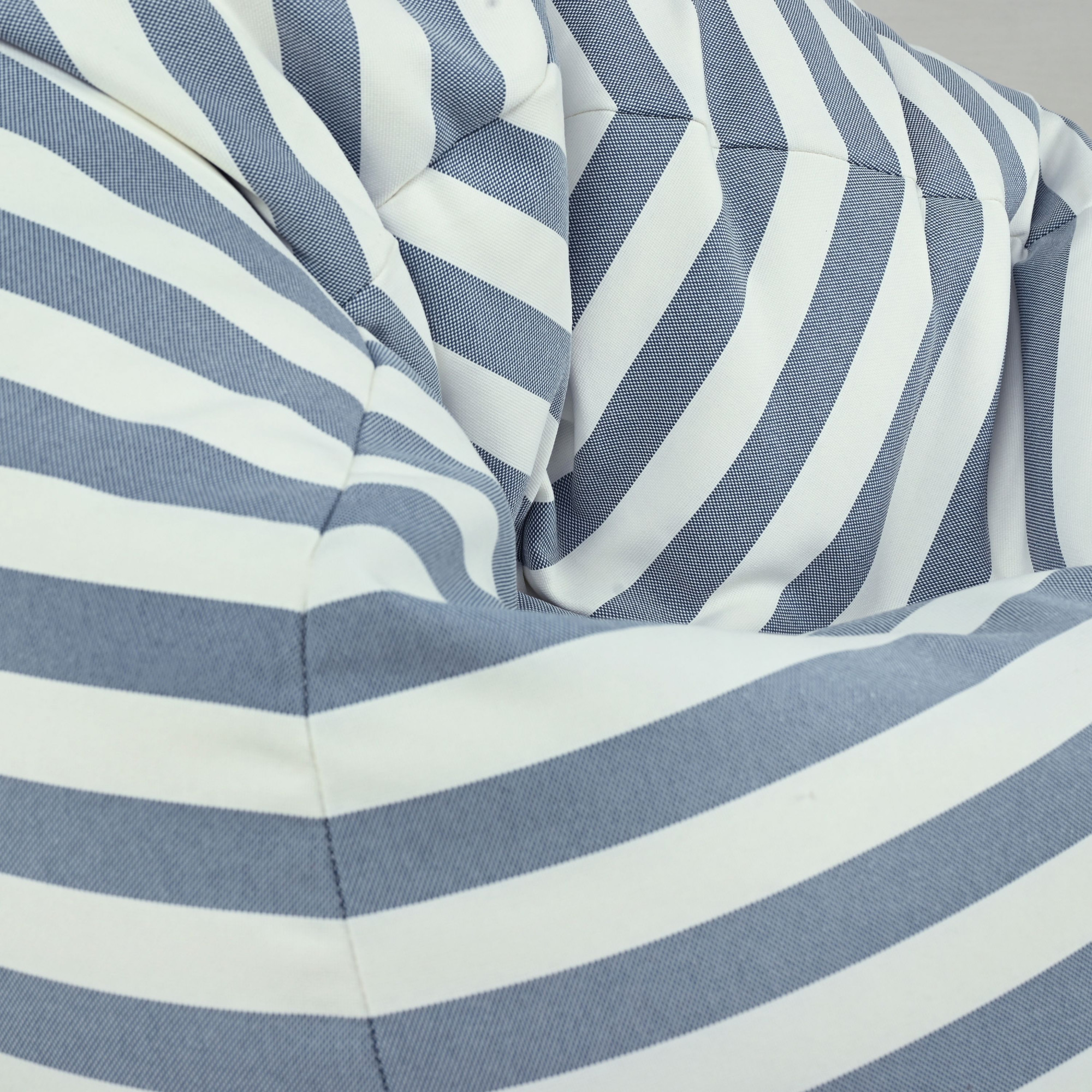 Sedací vak Sako Riviera s tmavě modrými pruhy OUTDOOR