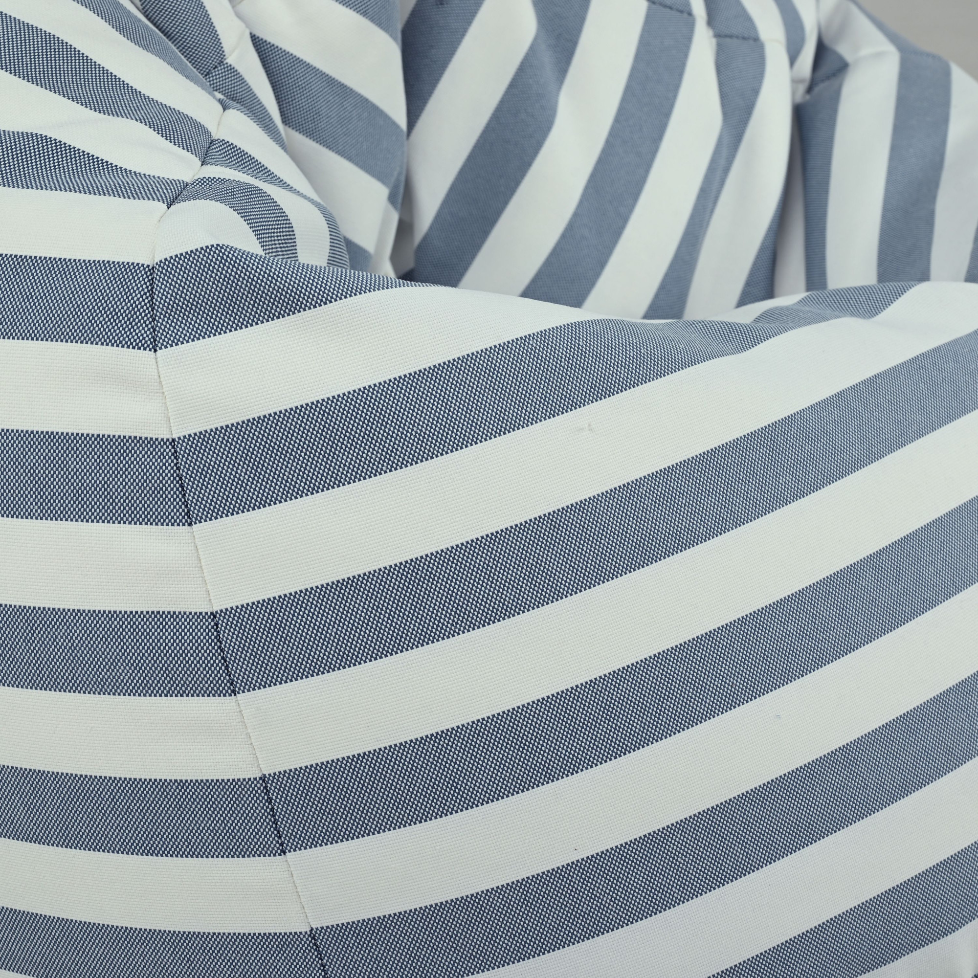 Sedací vak Sako Riviera s tmavě modrými pruhy OUTDOOR