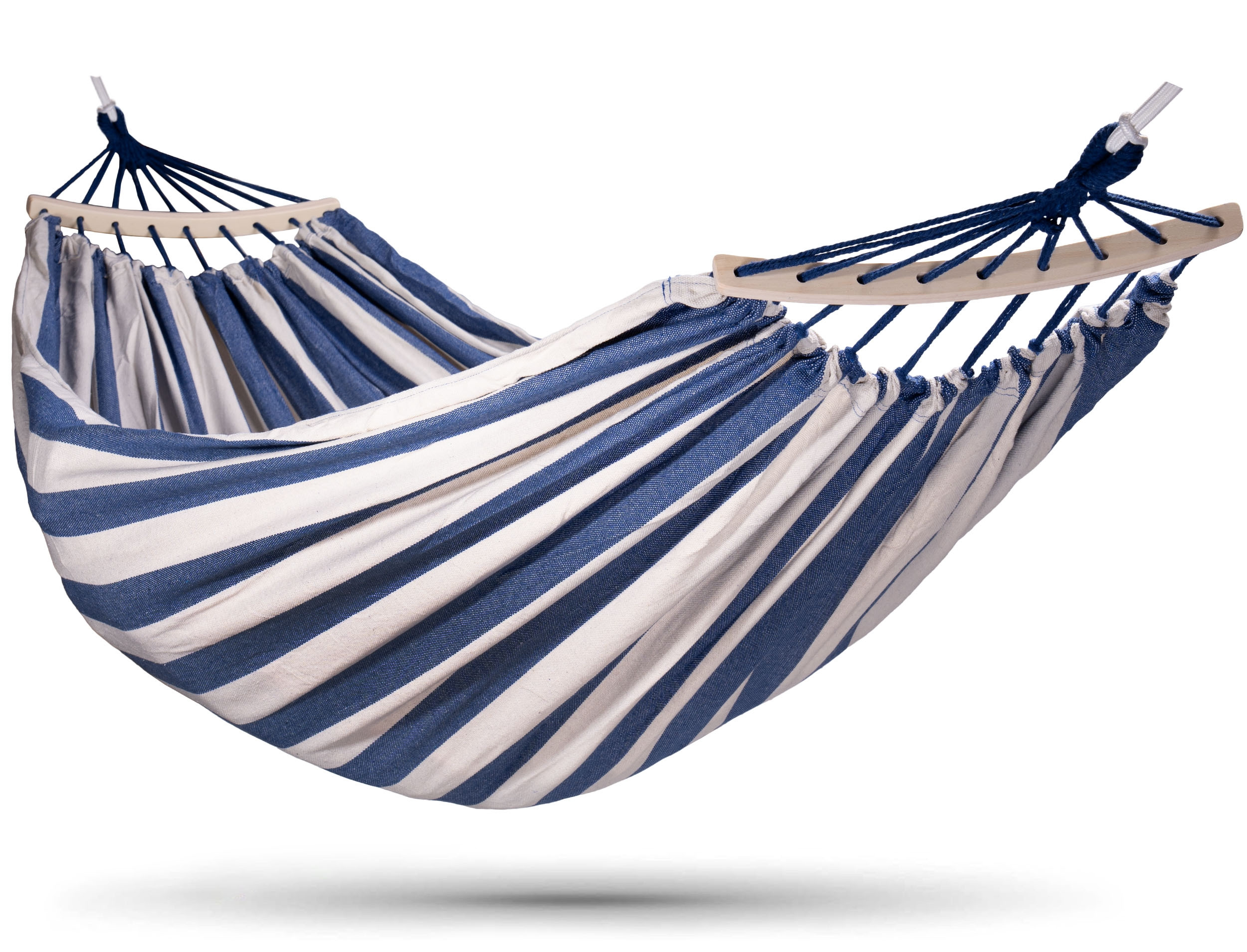 Dvoumístná houpací síť EDEN MARINE 150x260 cm s pruhy