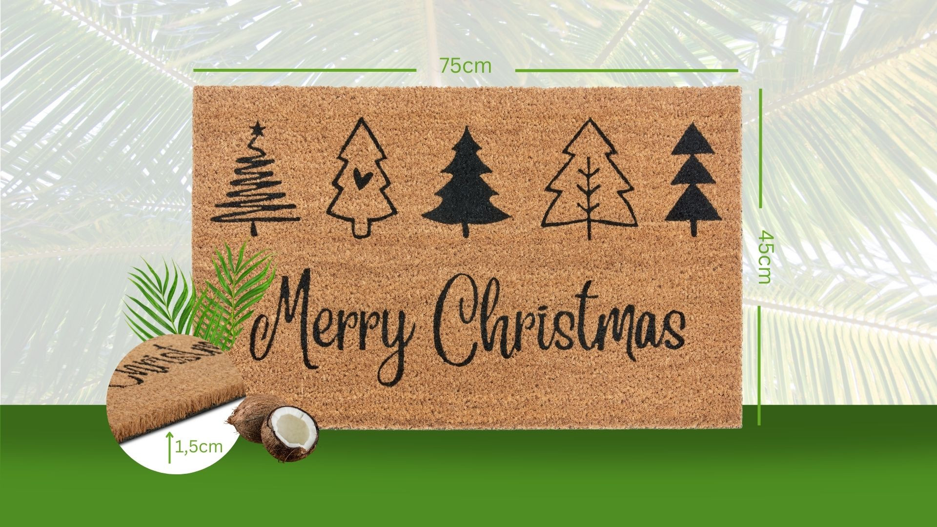 Rohožka Hanse Home Mix Mats Christmas černé stromky