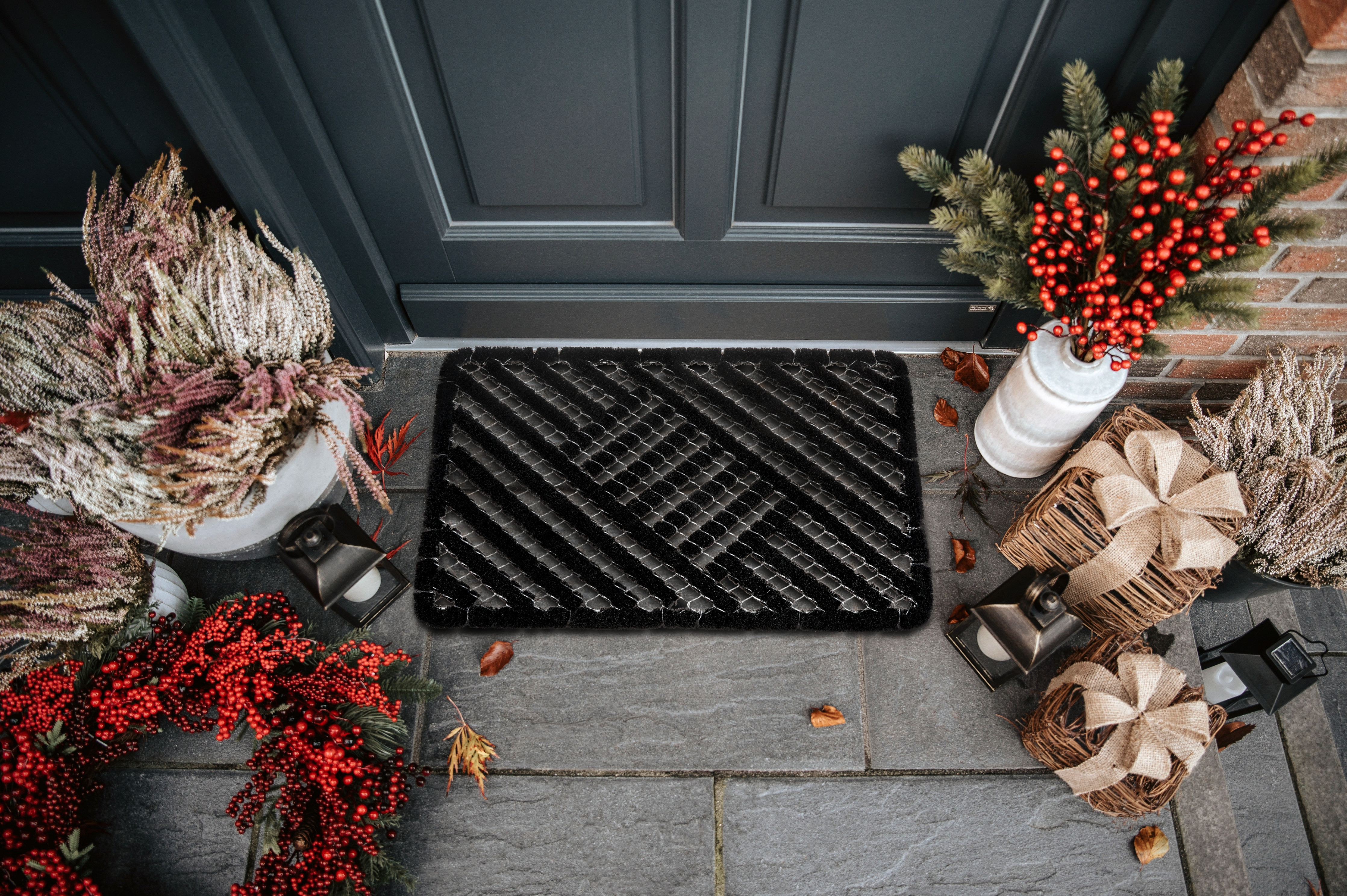 Rohožka Hanse Home Mix Mats Grid černá