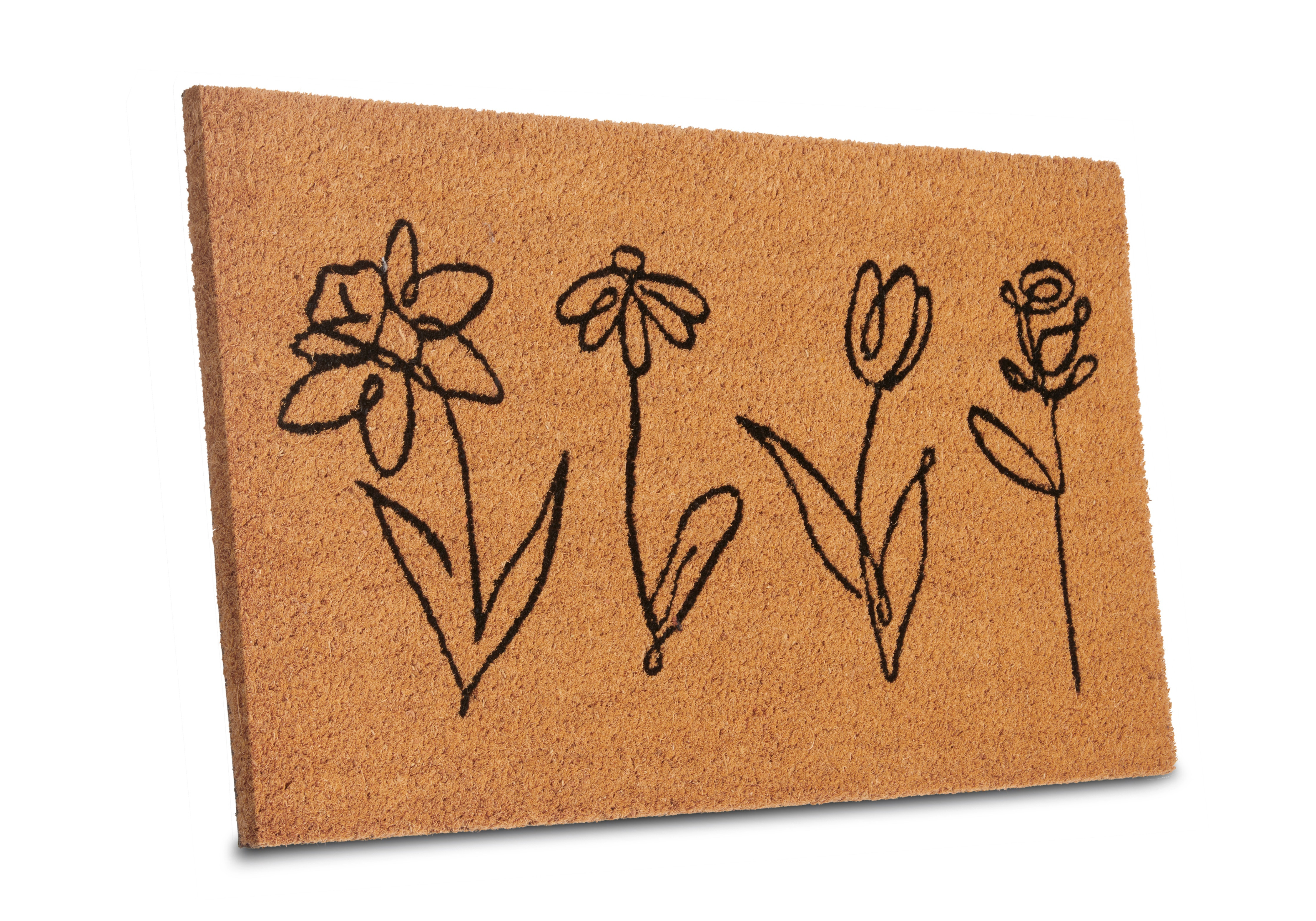 Rohožka Hanse Home Mix Mats černé květiny