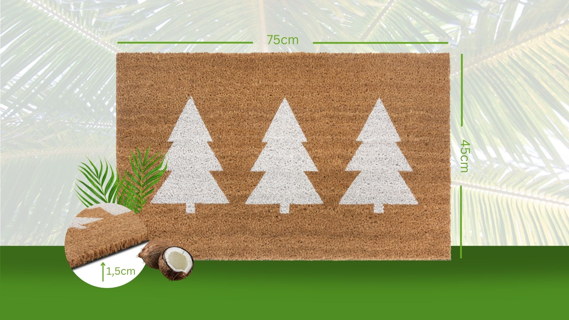 Rohožka Hanse Home Mix Mats bílé stromky