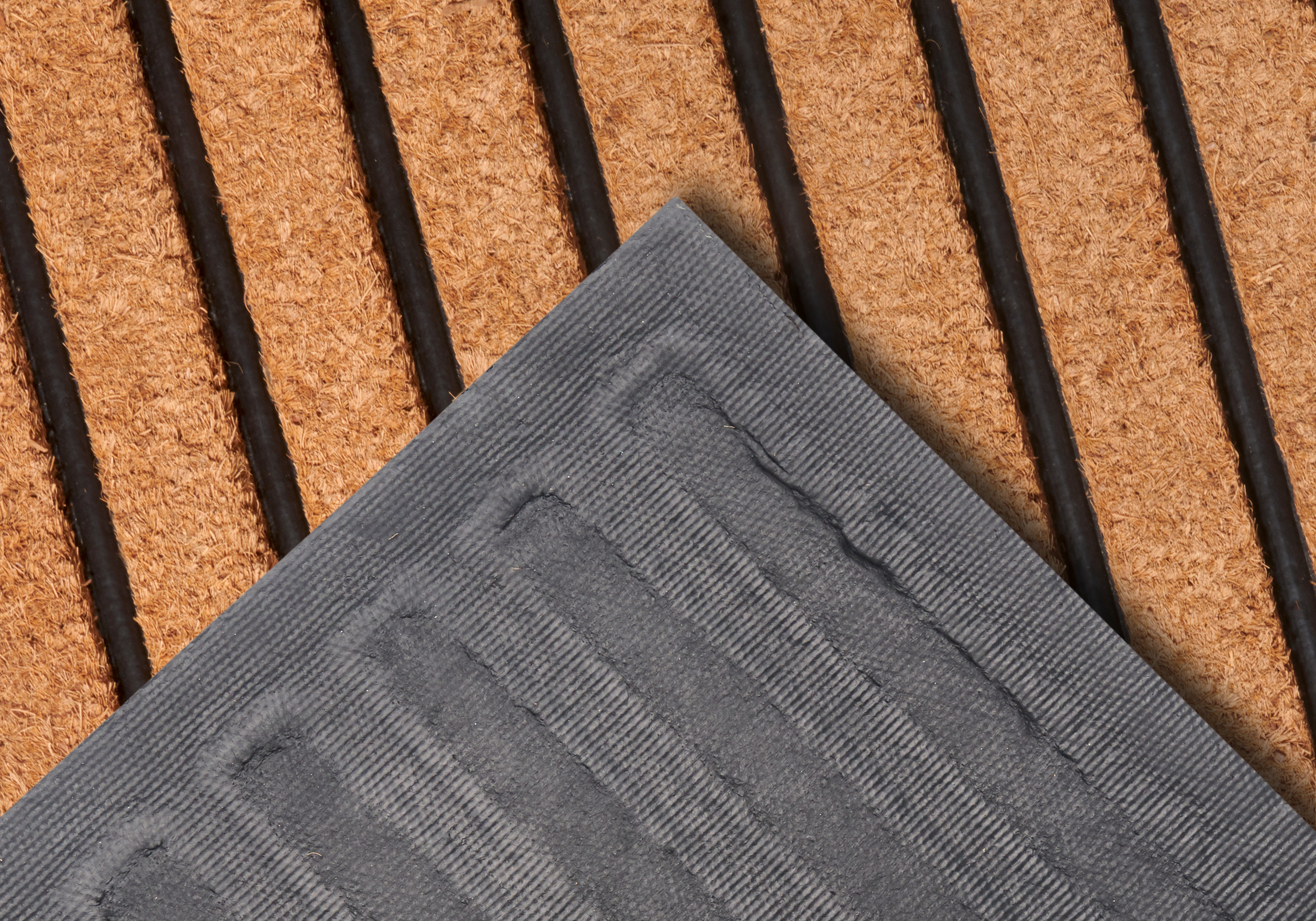 Rohožka Hanse Home Mix Mats Striped černá / béžová