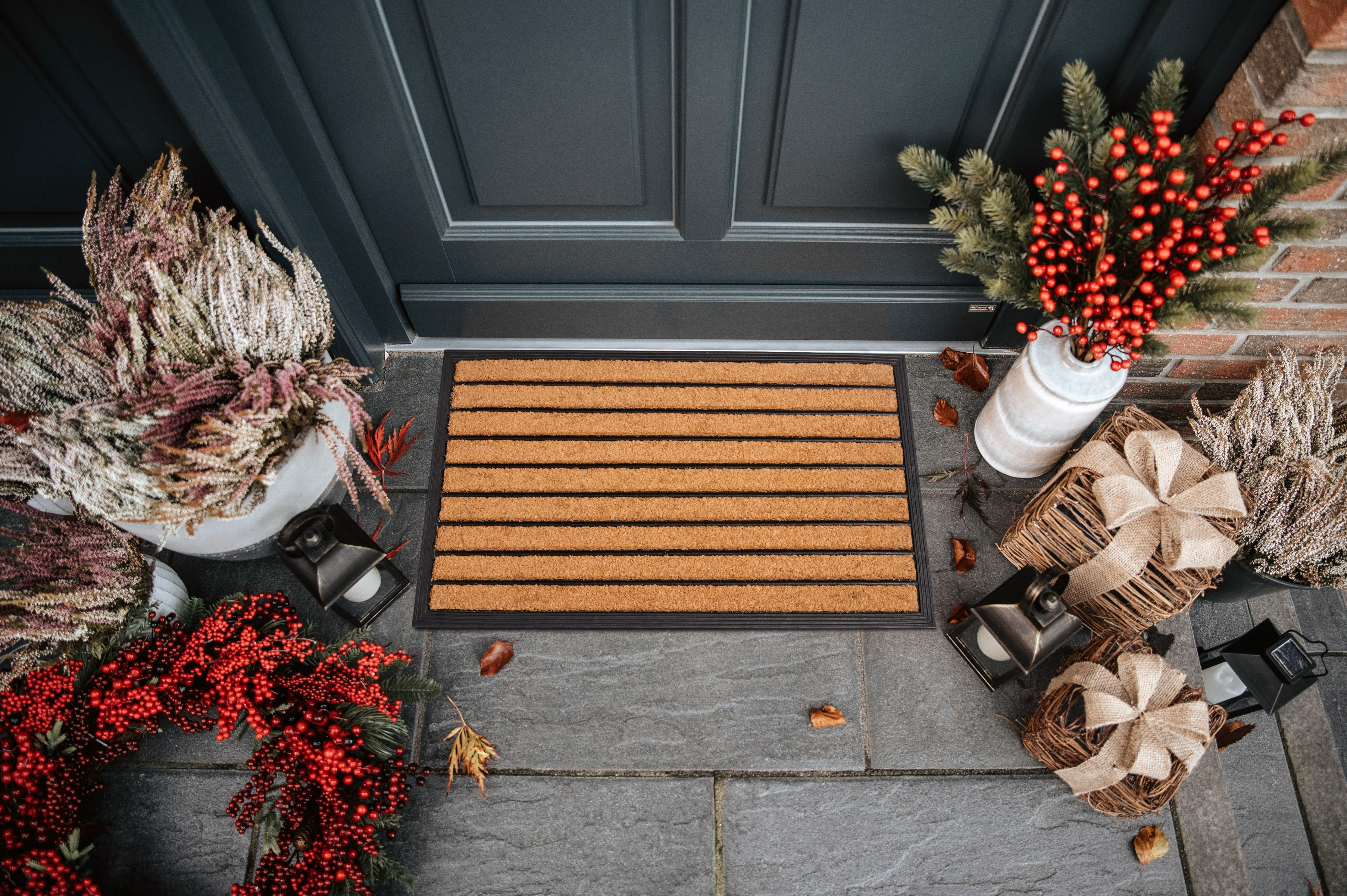 Rohožka Hanse Home Mix Mats Striped černá / béžová