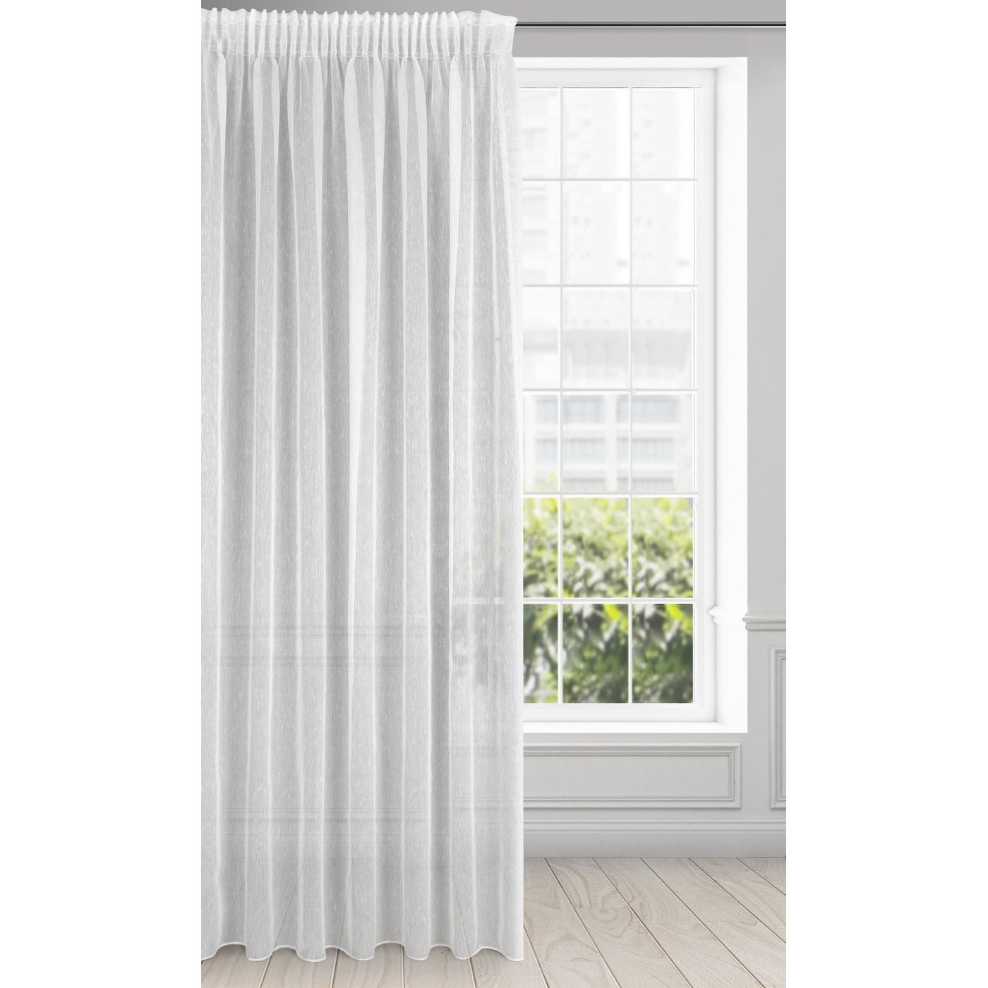 Hotová záclona ADEL bílá - na pásce