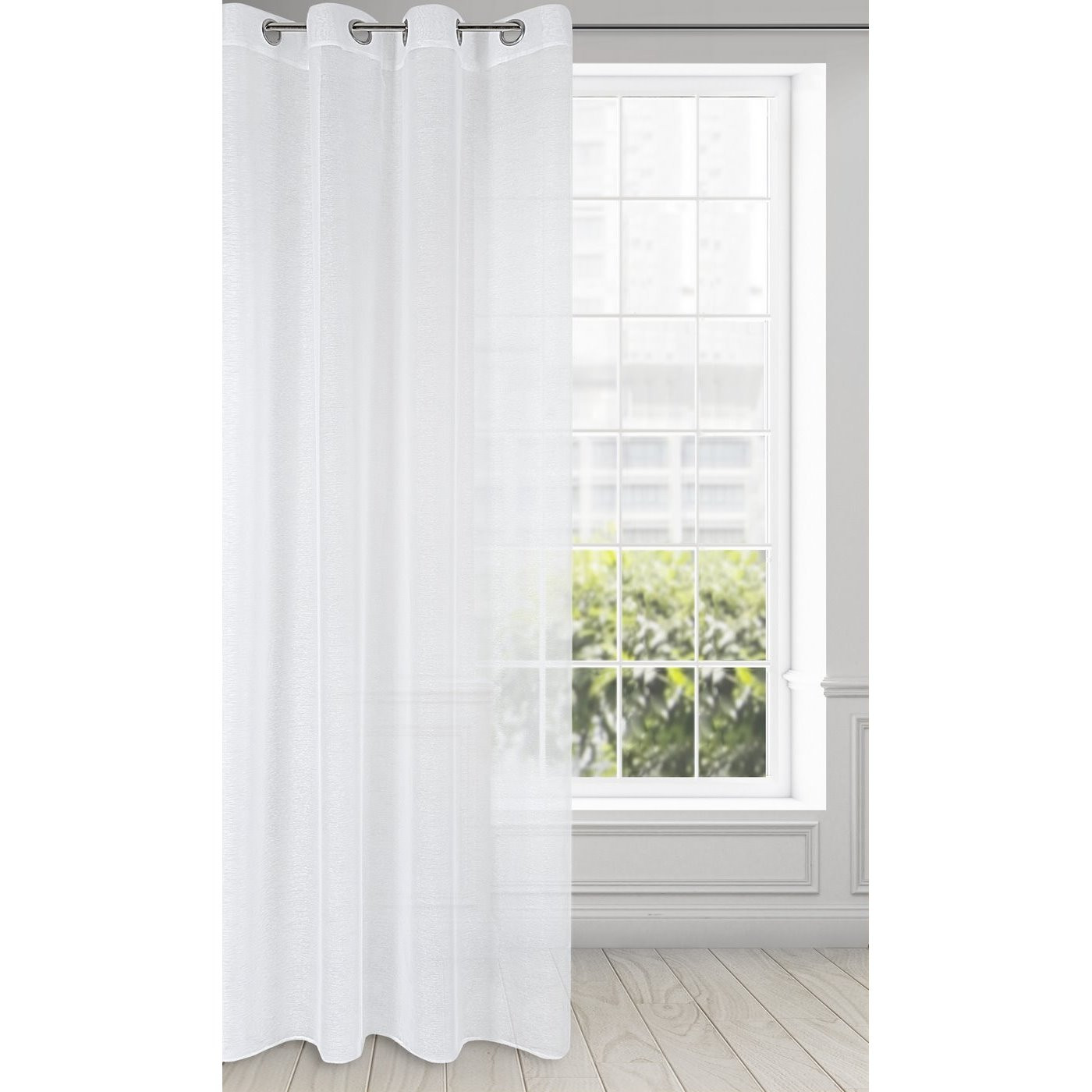 Hotová záclona ADEL bílá - na průchodkách