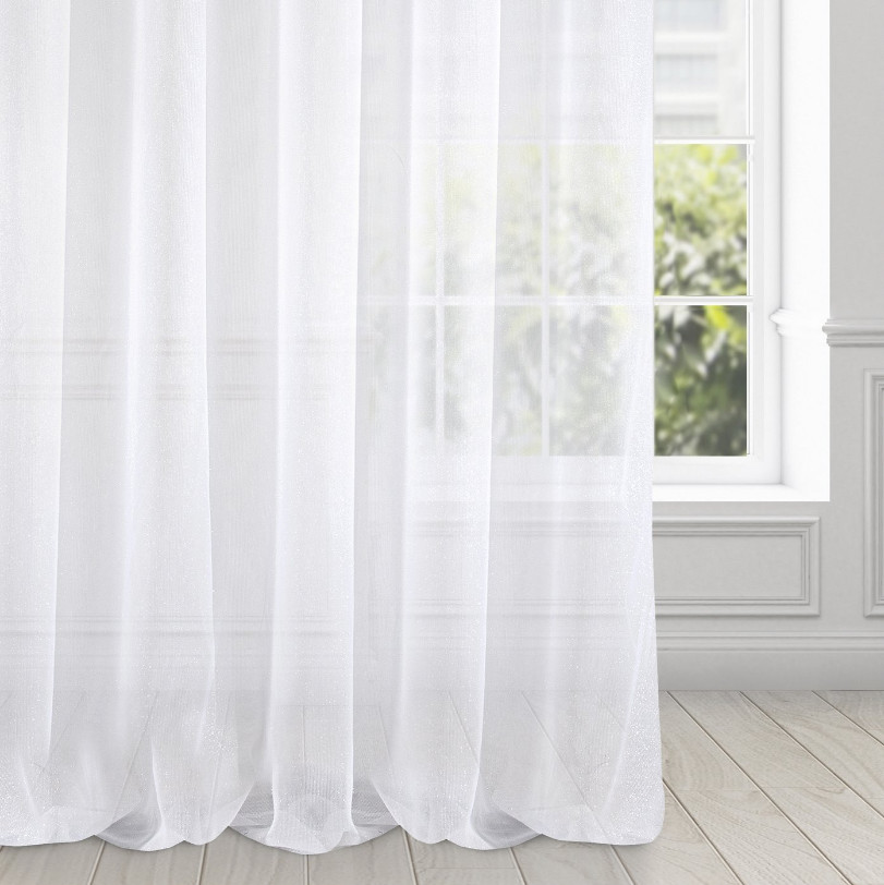 Hotová záclona AMARO bílá - na pásce