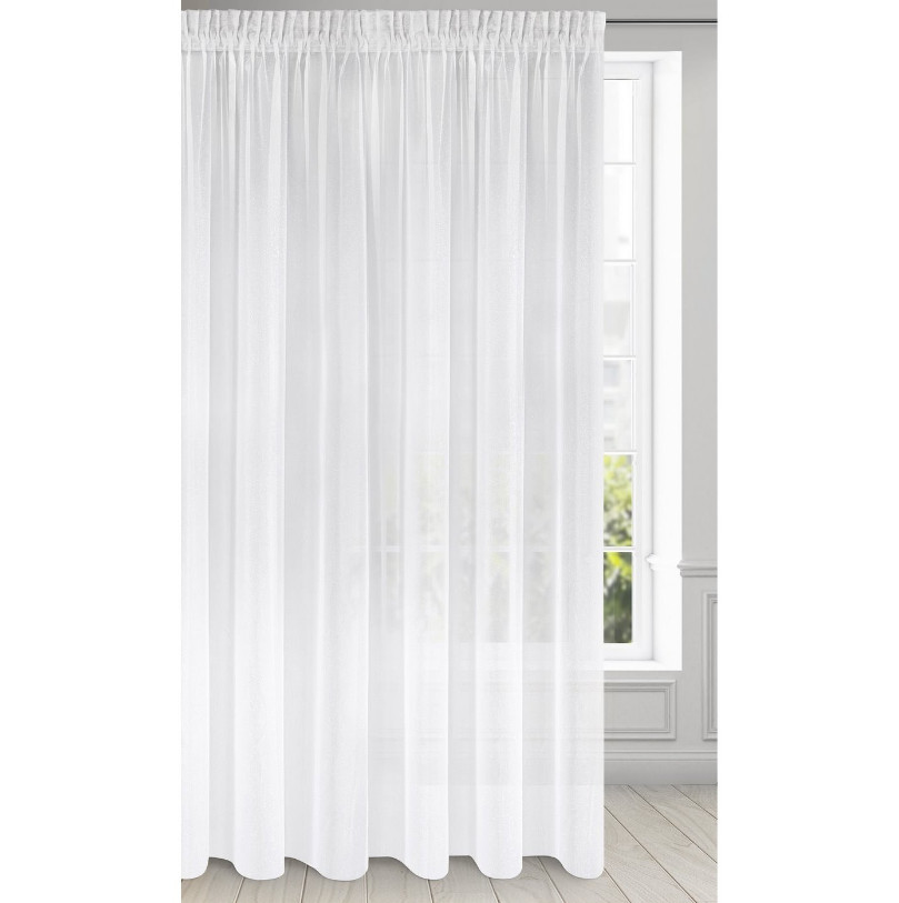 Hotová záclona AMARO bílá - na pásce